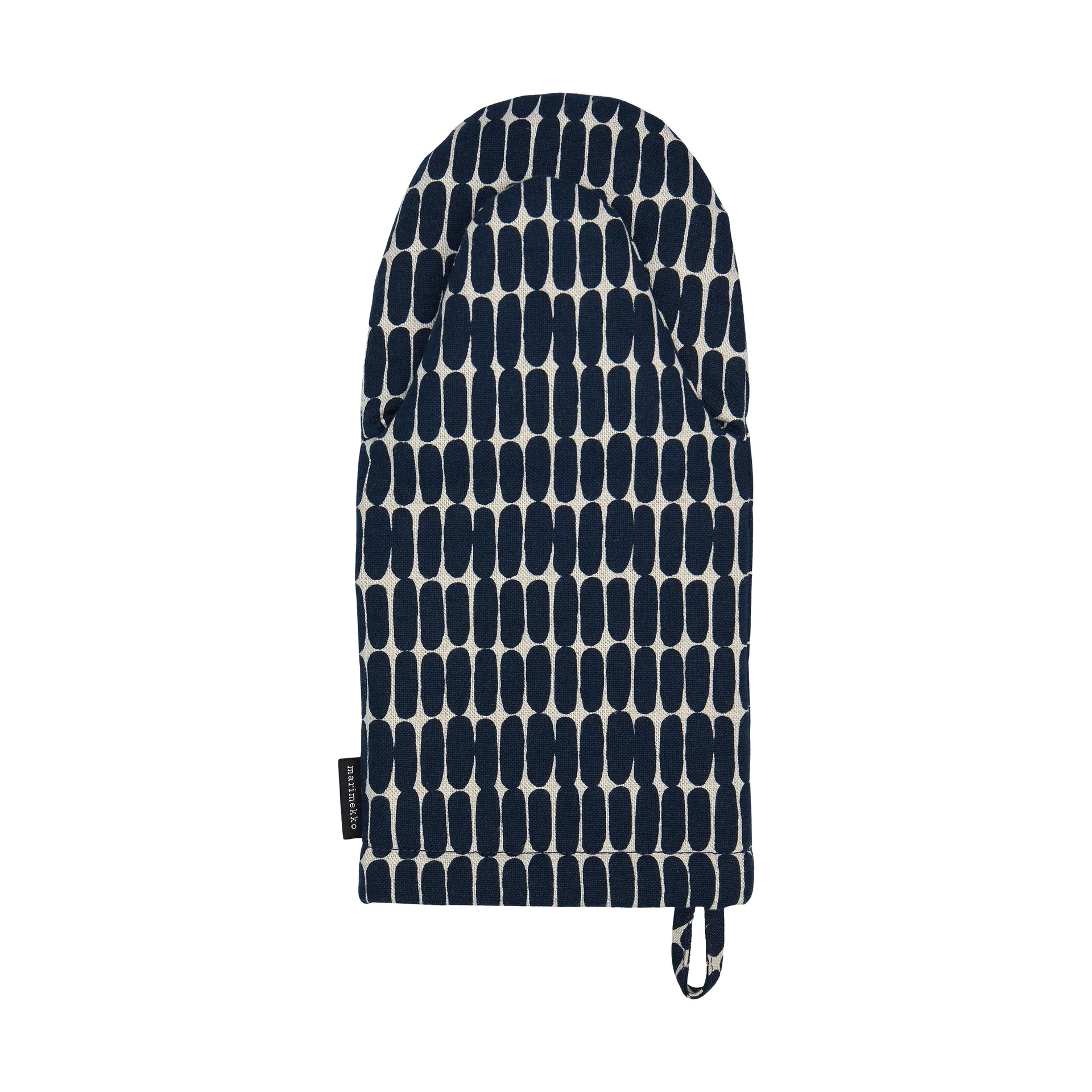 Alku grytvante, Cotton-dark blue Marimekko