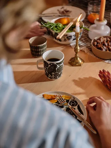 Alku kaffekopp utan öra 20 cl 2-pack - Brun-grön - Marimekko