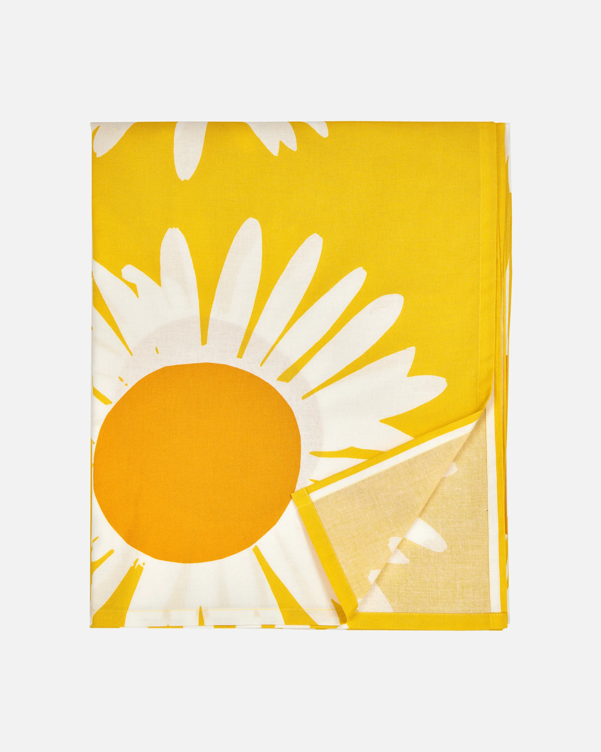 Auringonkukka duk 135x280 cm, Gul-vit Marimekko