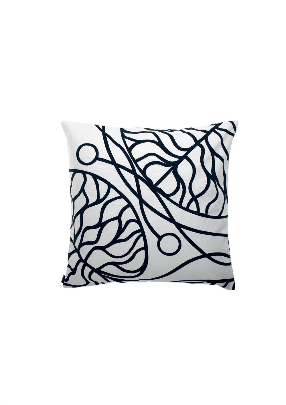 Bottna tyg, svart/vit Marimekko