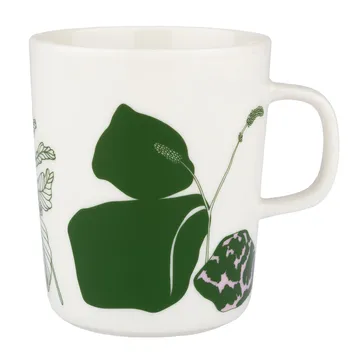Elokuun Varjot mugg 25 cl - Vit-grön-rosa - Marimekko