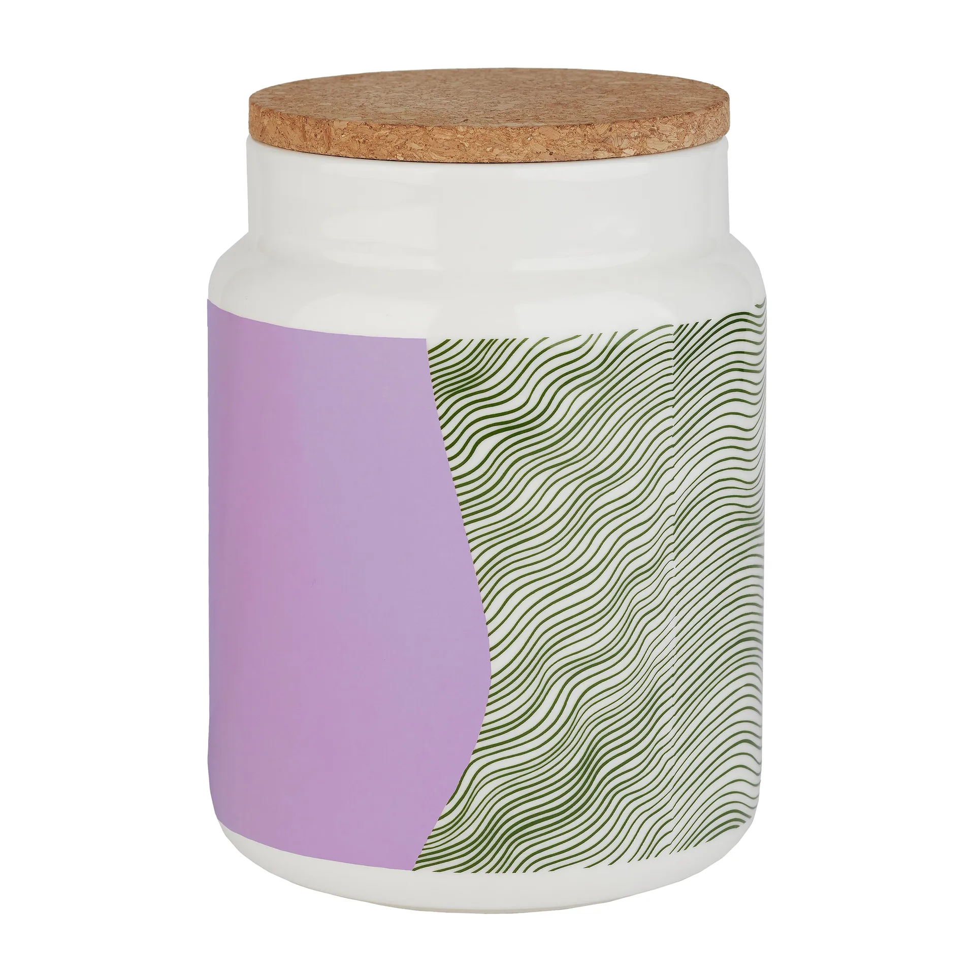 Gabriel Näkki burk 1,2 l, Vit-rosa-grön Marimekko