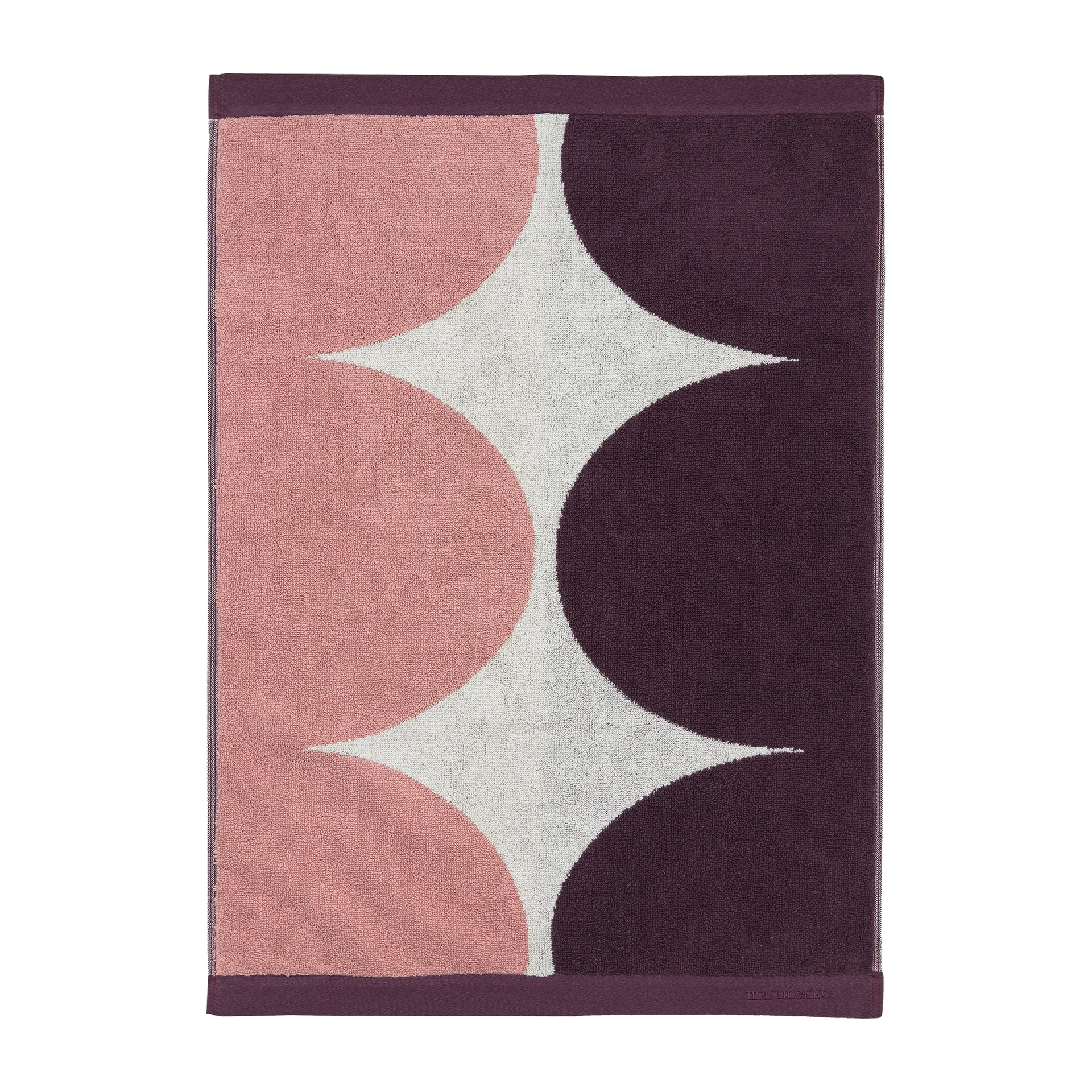 Härkä handduk 70x50 cm, vit-rosa-röd Marimekko