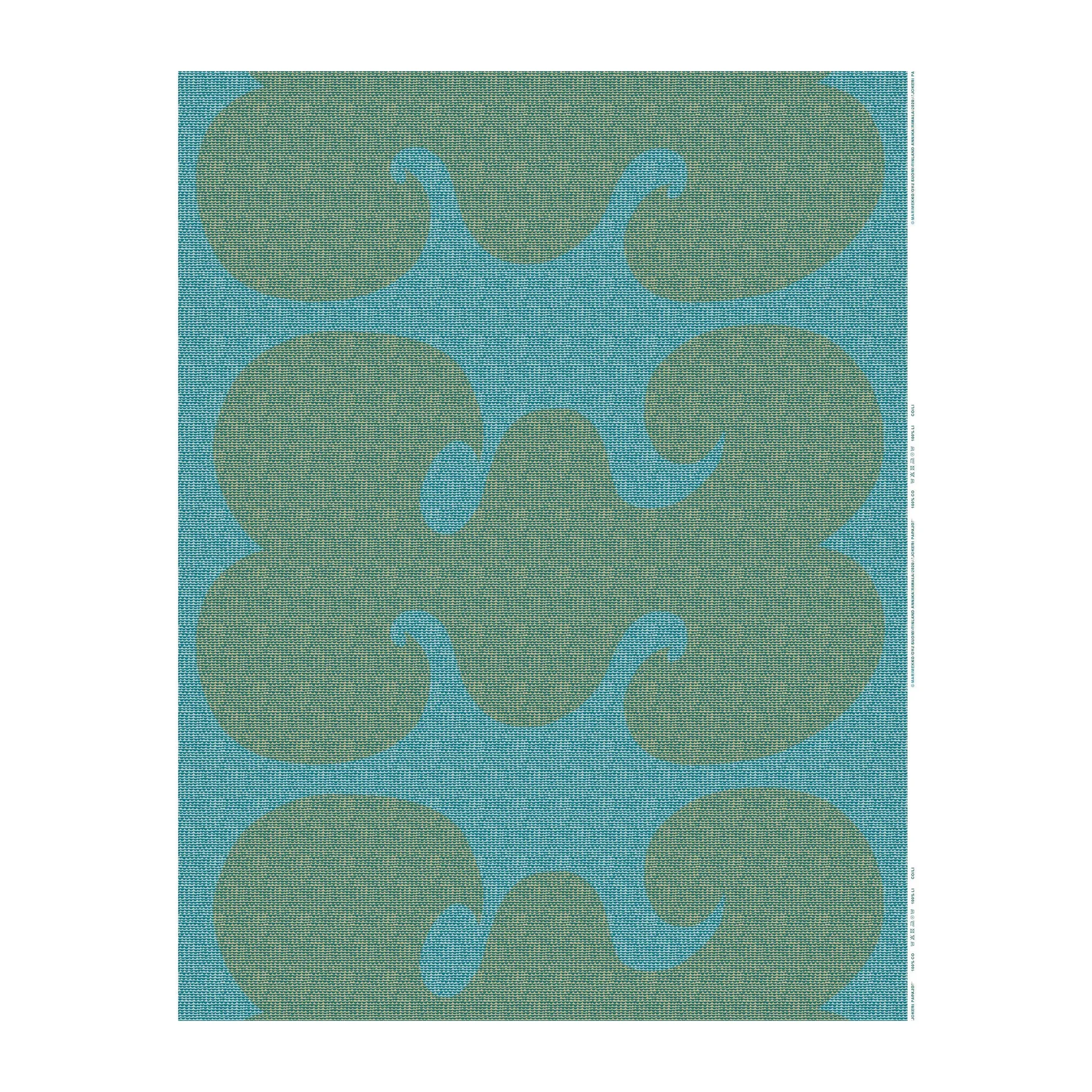 Jokeri Papajo tyg, Turkos-beige Marimekko