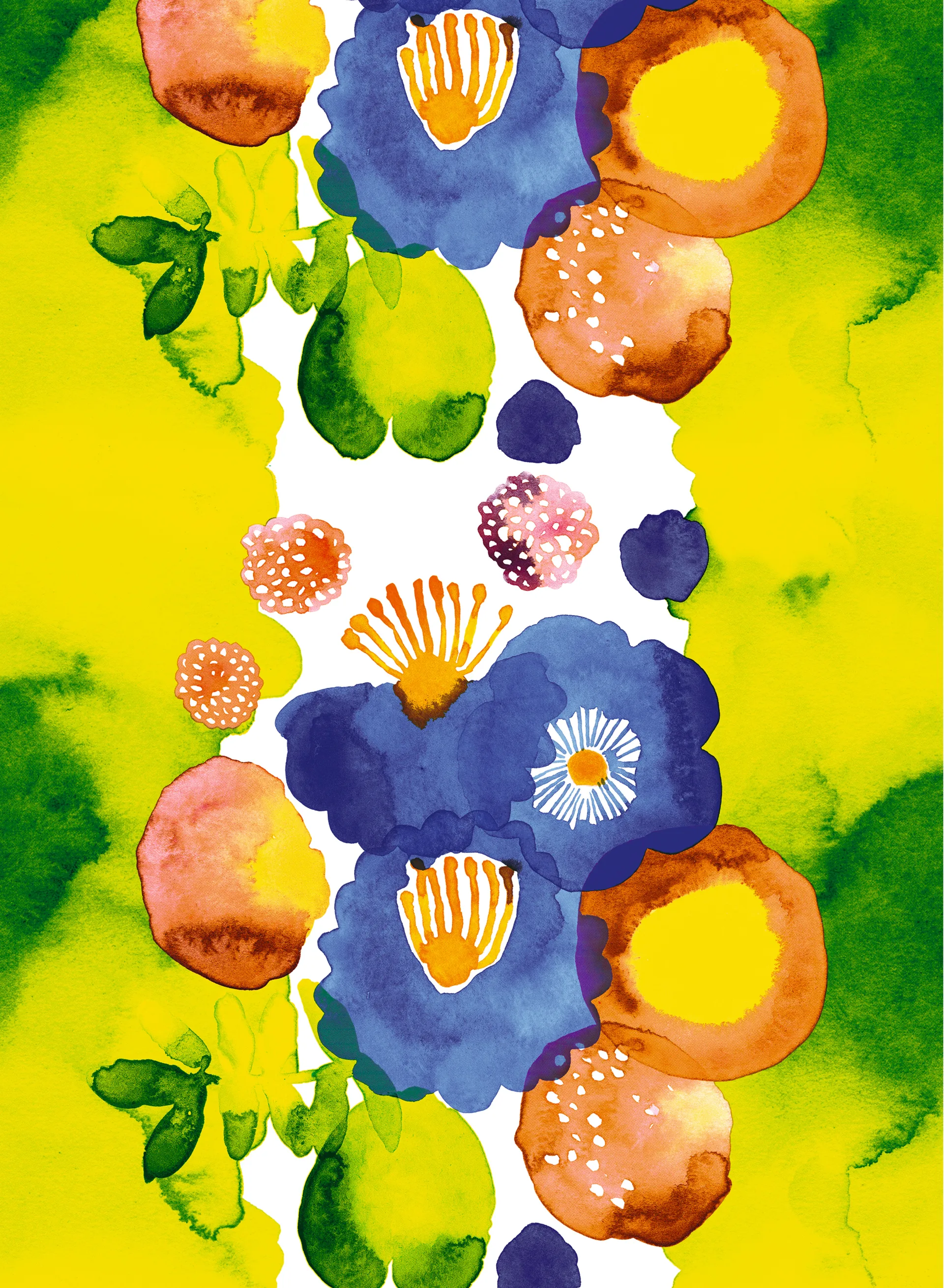 Juhannustaika tyg, gul Marimekko