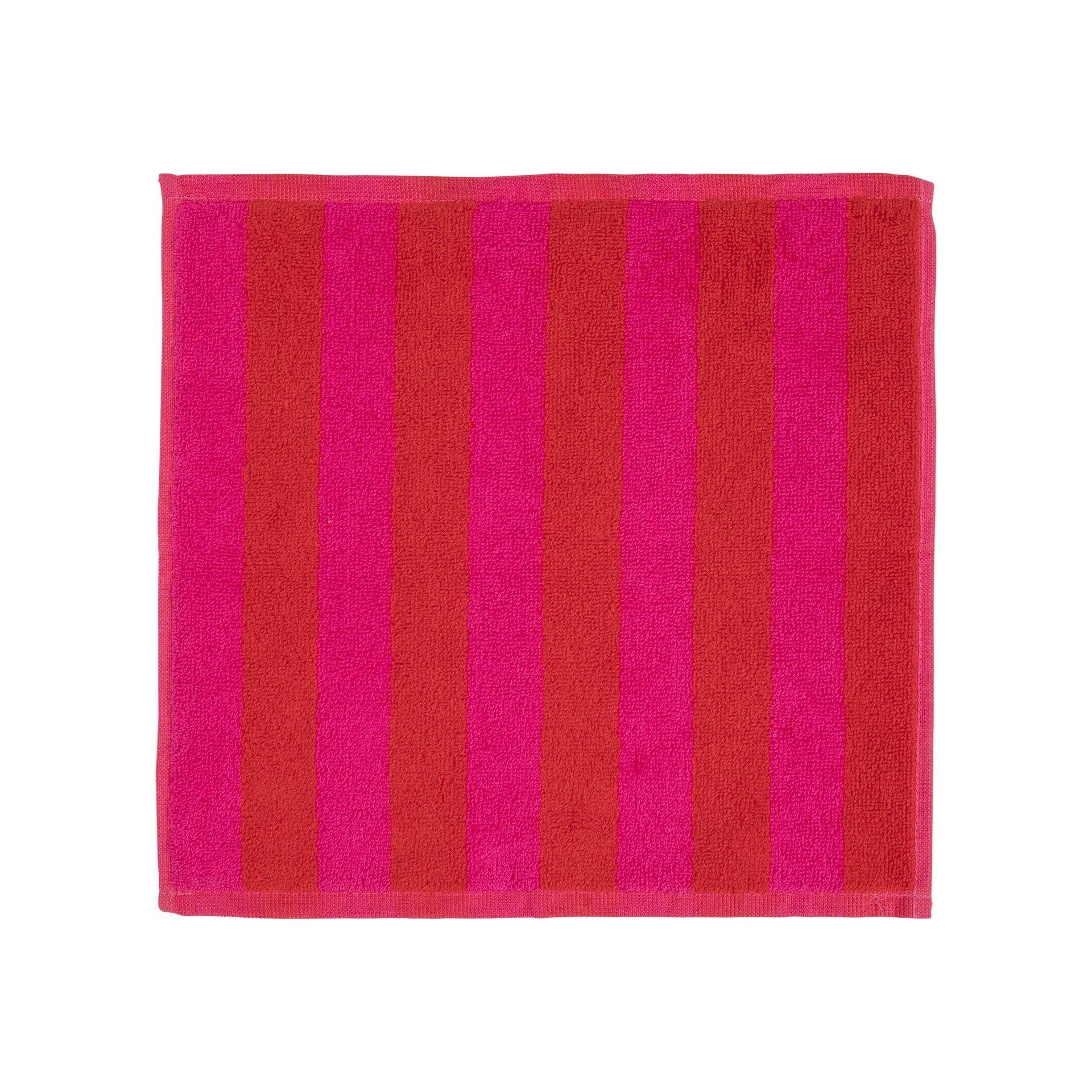Kaksi Raitaa handduk röd, Minihandduk Marimekko