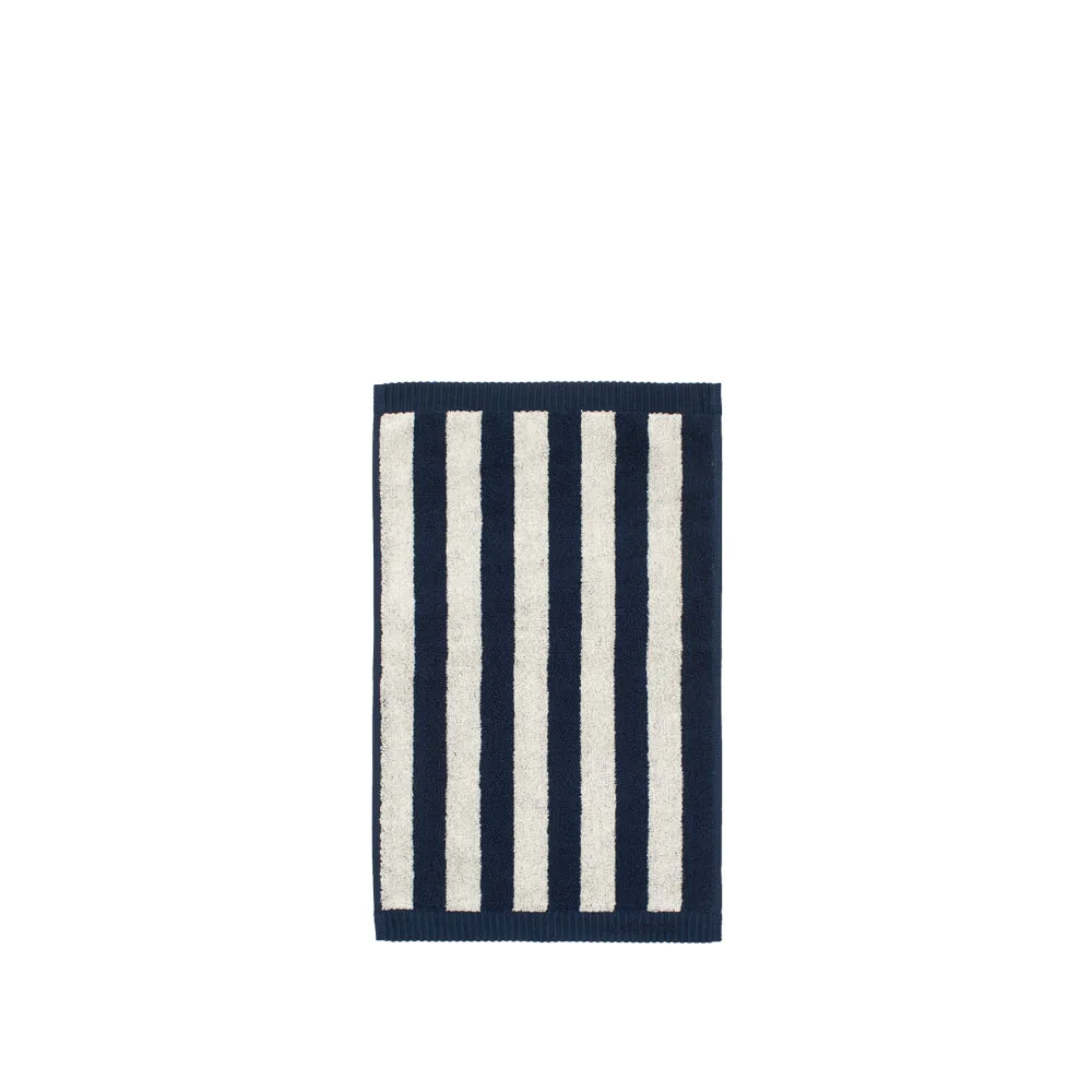 Kaksi Raitaa handduk sand-dark blue, 30x50 cm Marimekko