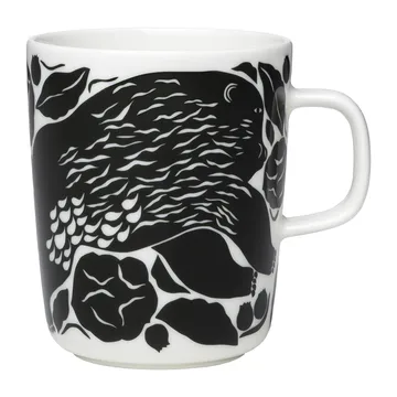 Karhuemo mugg 2,5 dl - Vit-mörkgrön - Marimekko