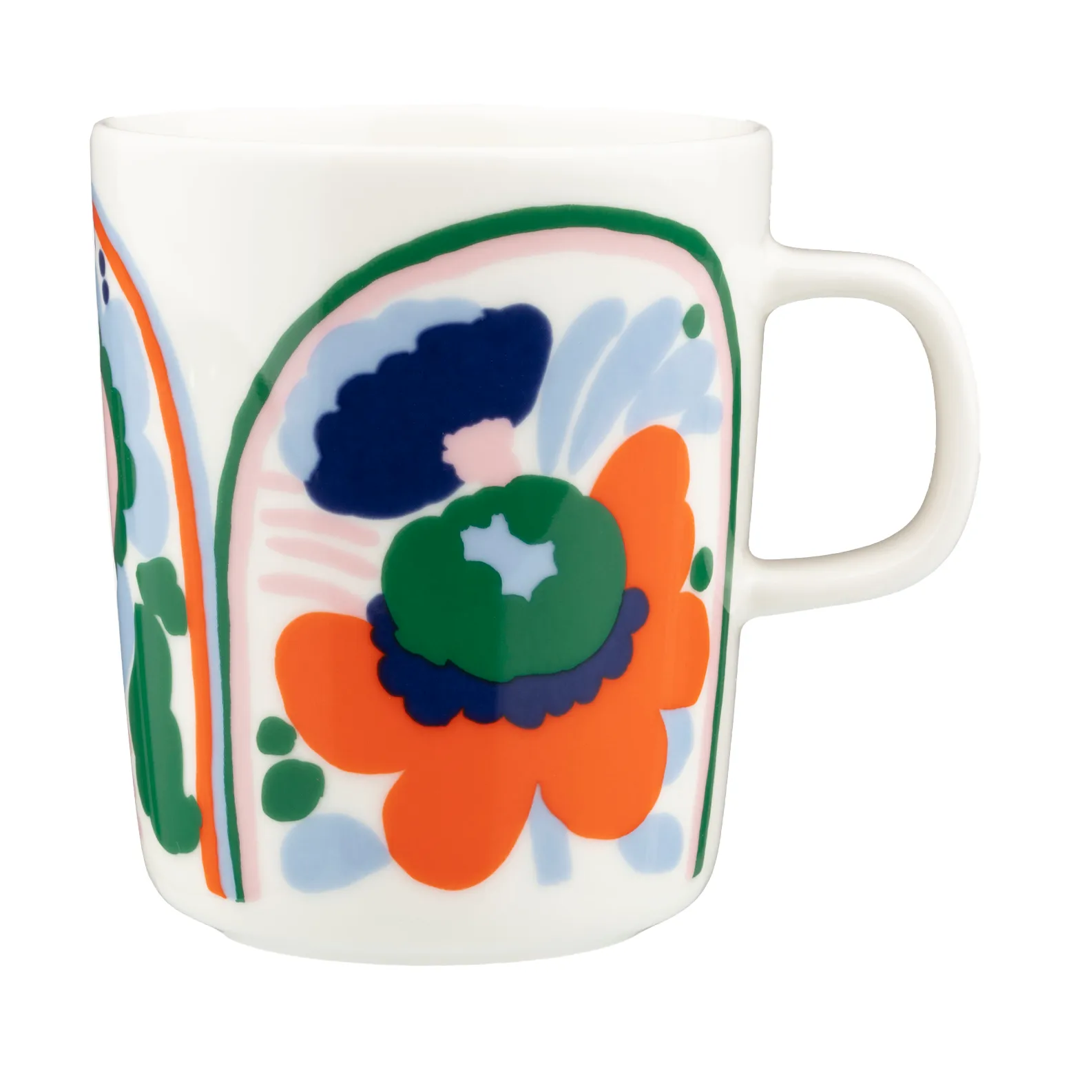 Karuselli mugg 25 cl, White-light blue-orange Marimekko