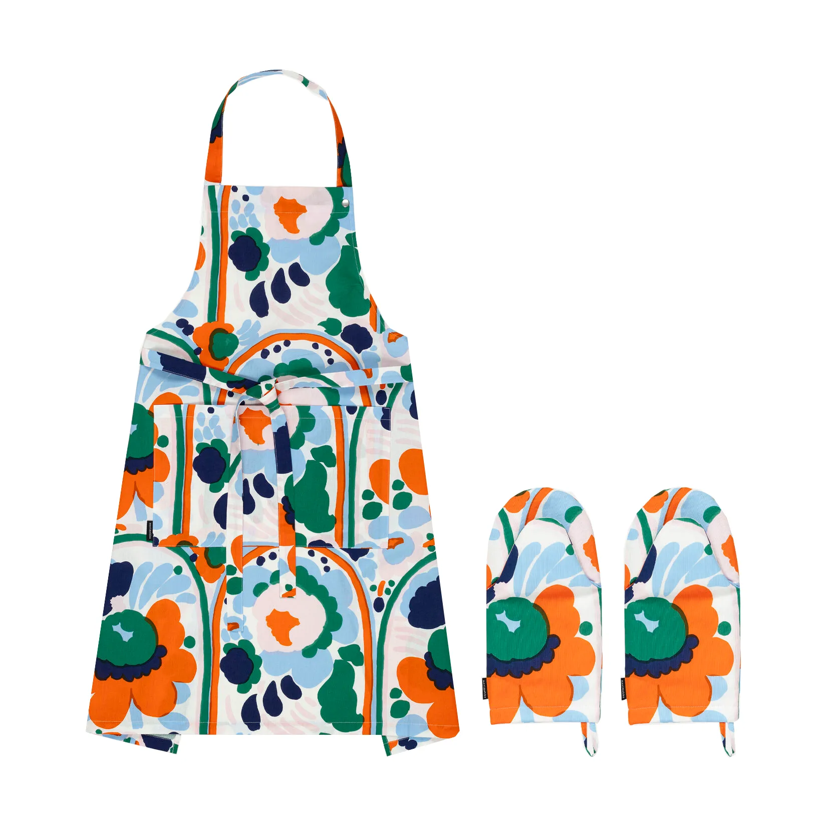 Karuselli textilset 3 delar, White-orange-blue-emerald Marimekko