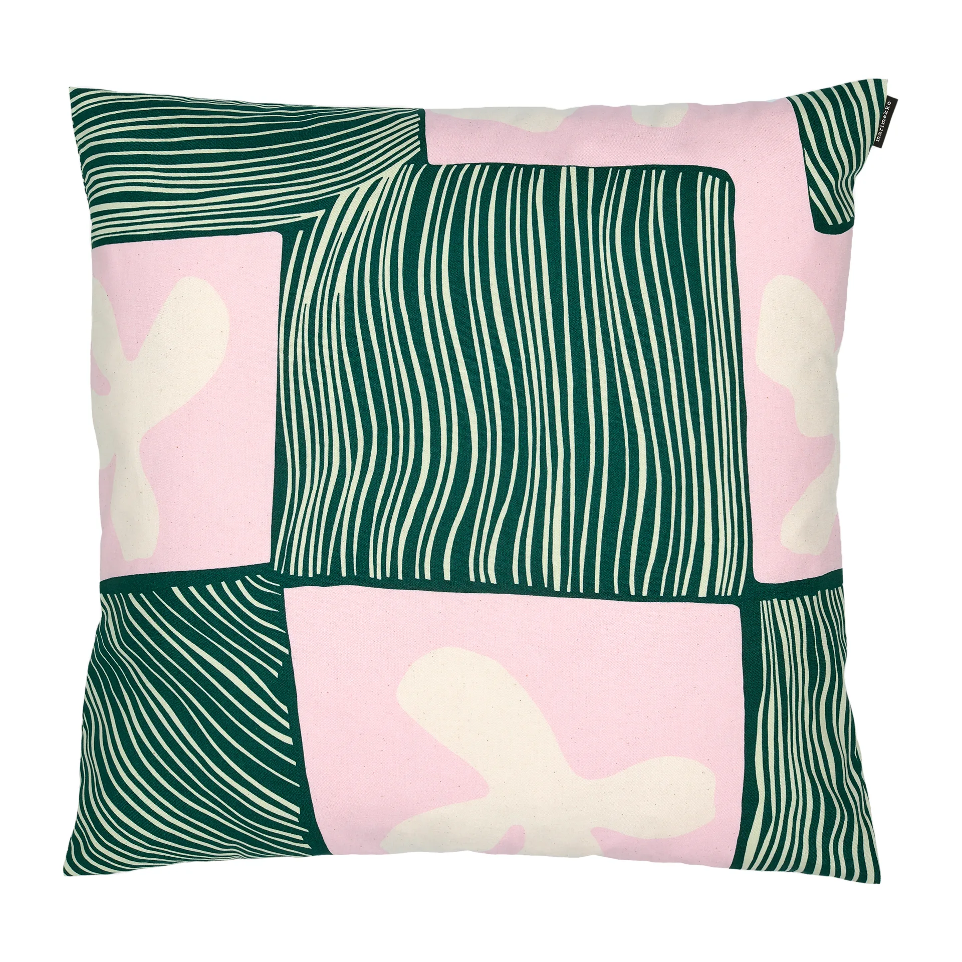 Korkeuksissa kuddfodral 50x50 cm, Grön-rosa Marimekko