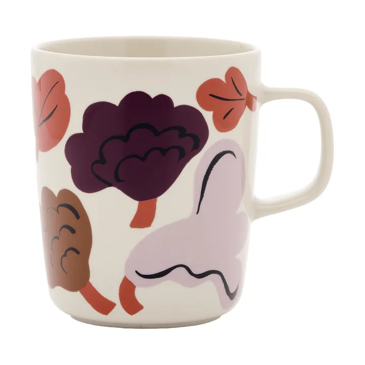 Kukasta Kukkaan mugg - Stoneware-plum-bronze-terracotta 25 cl - Marimekko