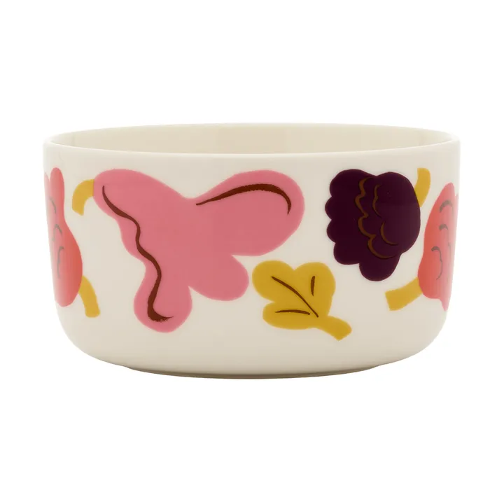 Kukasta Kukkaan skål - White-pink-terrac-plum, 50 cl - Marimekko