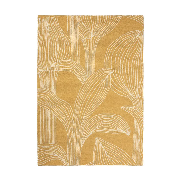 Kukat puhkeavat matta outdoor - Straw, 160x230 cm - Marimekko