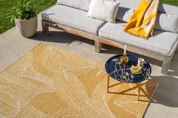 Kukat puhkeavat matta outdoor - Straw, 200x280 cm - Marimekko