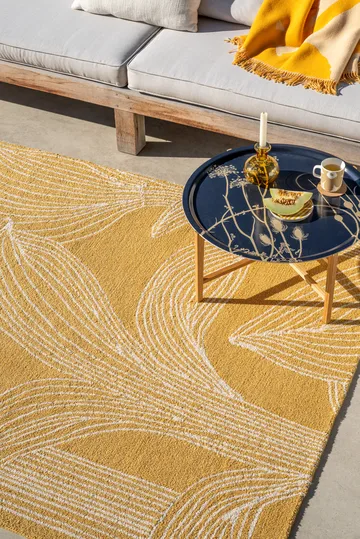 Kukat puhkeavat matta outdoor - Straw, 200x280 cm - Marimekko