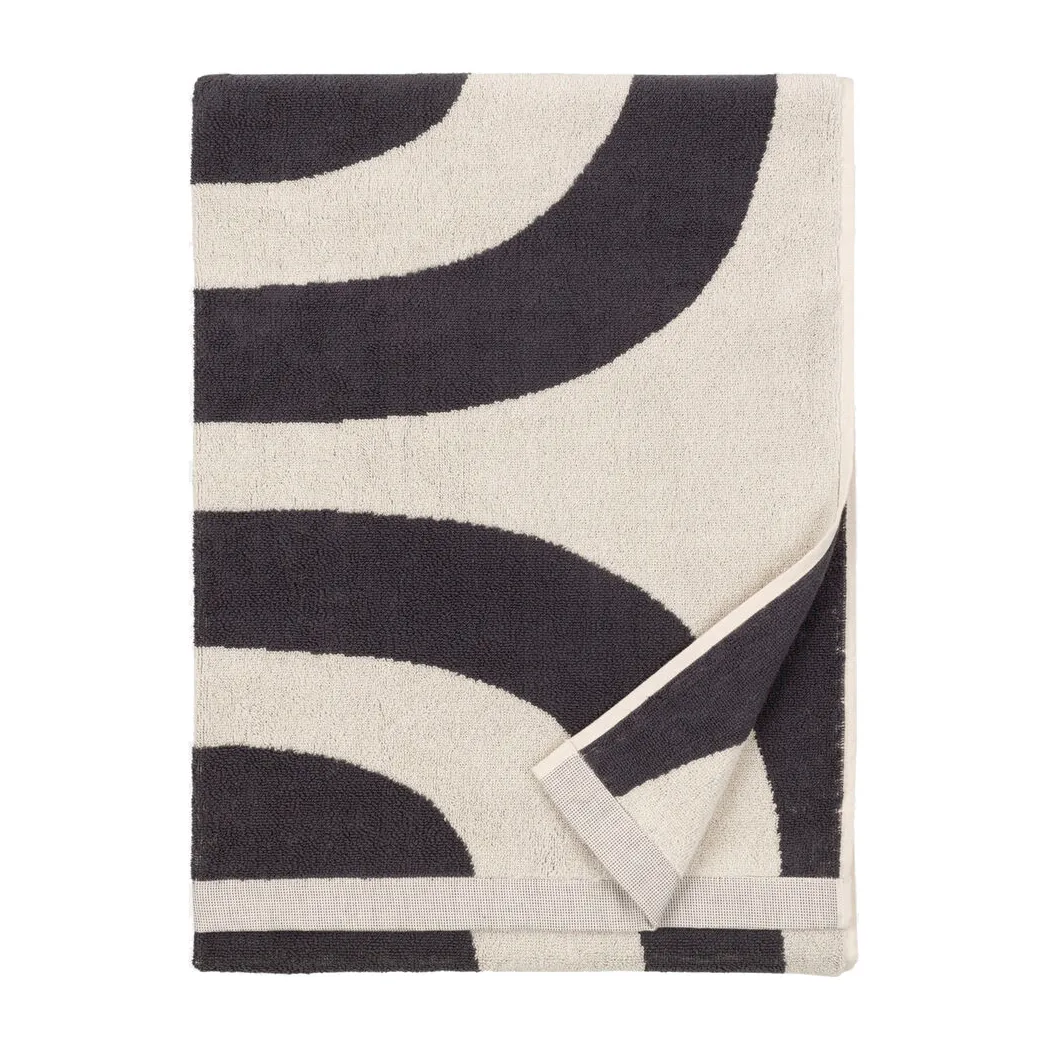 Melooni badlakan 70x150 cm, Charcoal-off white Marimekko