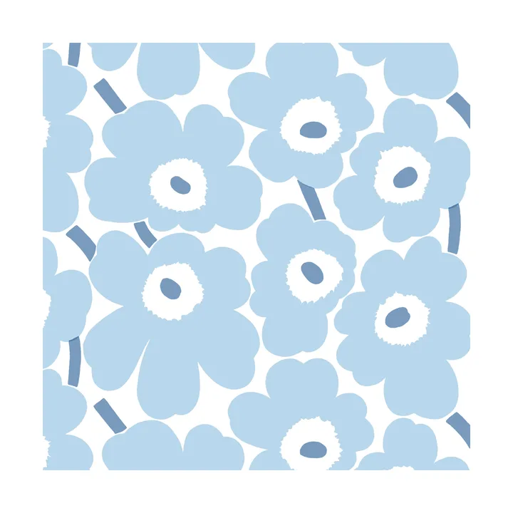 Mini Unikko servetter 20-pack - Light Blue-White - Marimekko