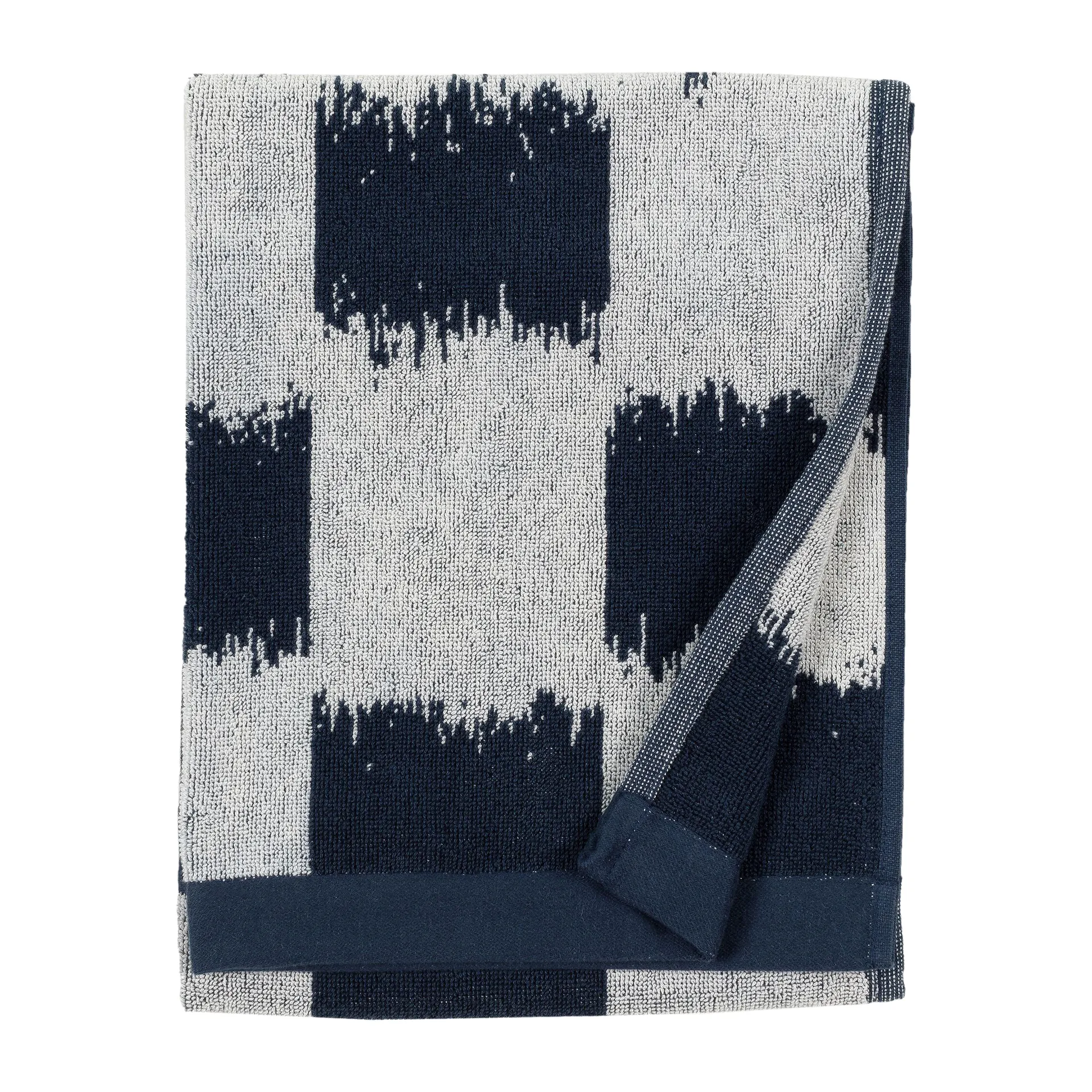Ostjakki handduk dark blue-off white, 50x70 cm Marimekko