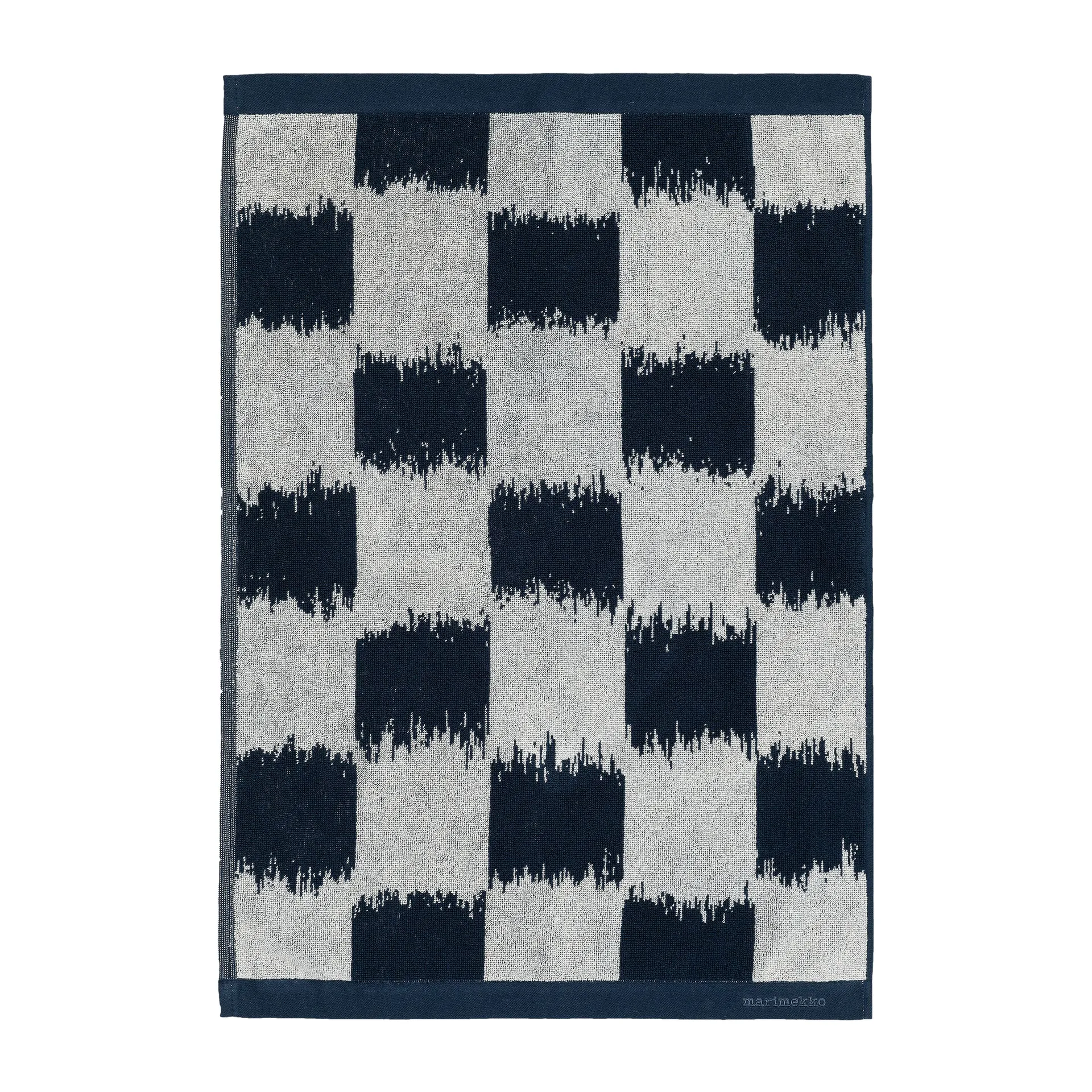 Ostjakki handduk dark blue-off white, 50x70 cm Marimekko