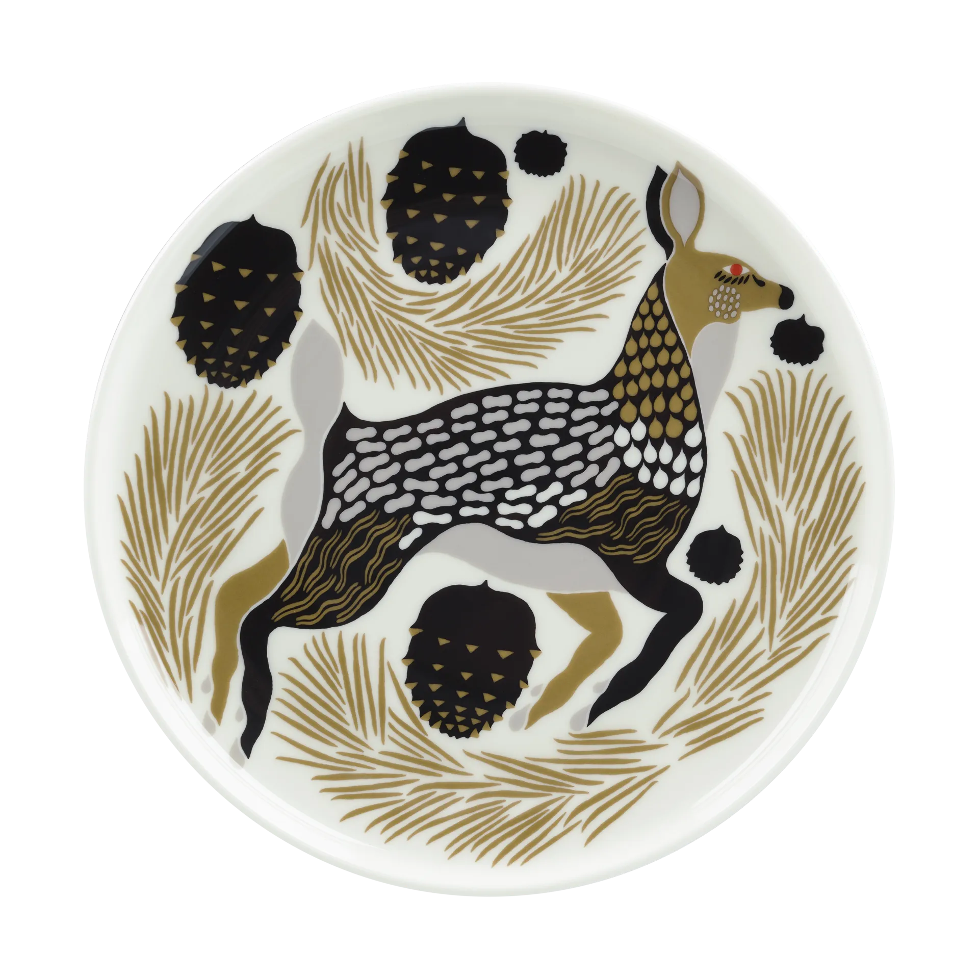 Peura tallrik Ø20 cm, White-coal-mud-light grey Marimekko
