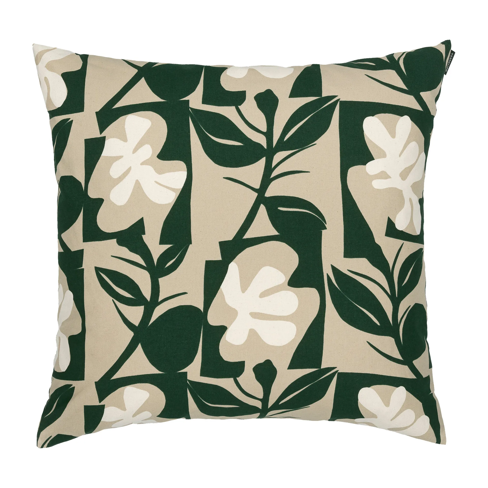 Pienet Naatit kuddfodral 50x50 cm, beige-cotton-dark green Marimekko