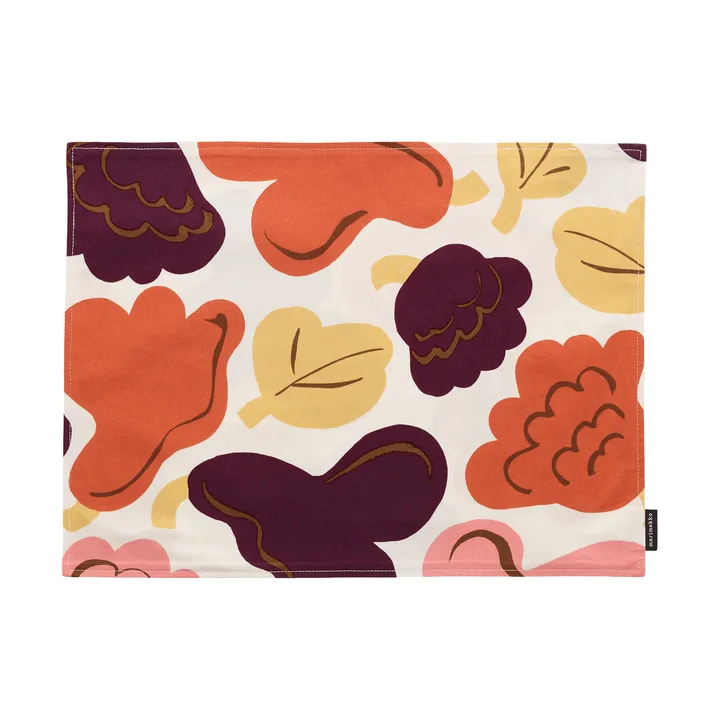 Pieni Kukasta Kukkaan Acryl bordstablett - Off white-plum-pink-terracotta - Marimekko