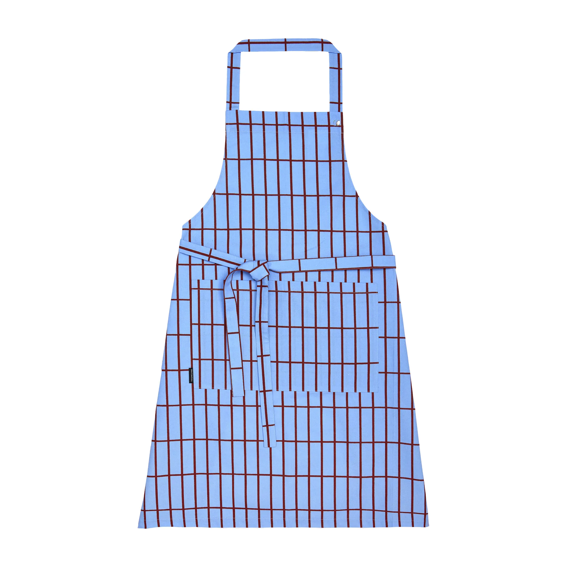 Pieni Tiiliskivi förkläde, Blå-brun Marimekko