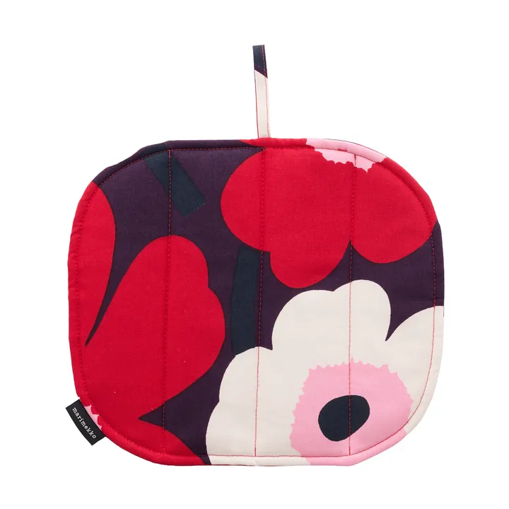 Pieni Unikko grytlapp 22x25 cm - Plum-cranberry-off white-rose - Marimekko