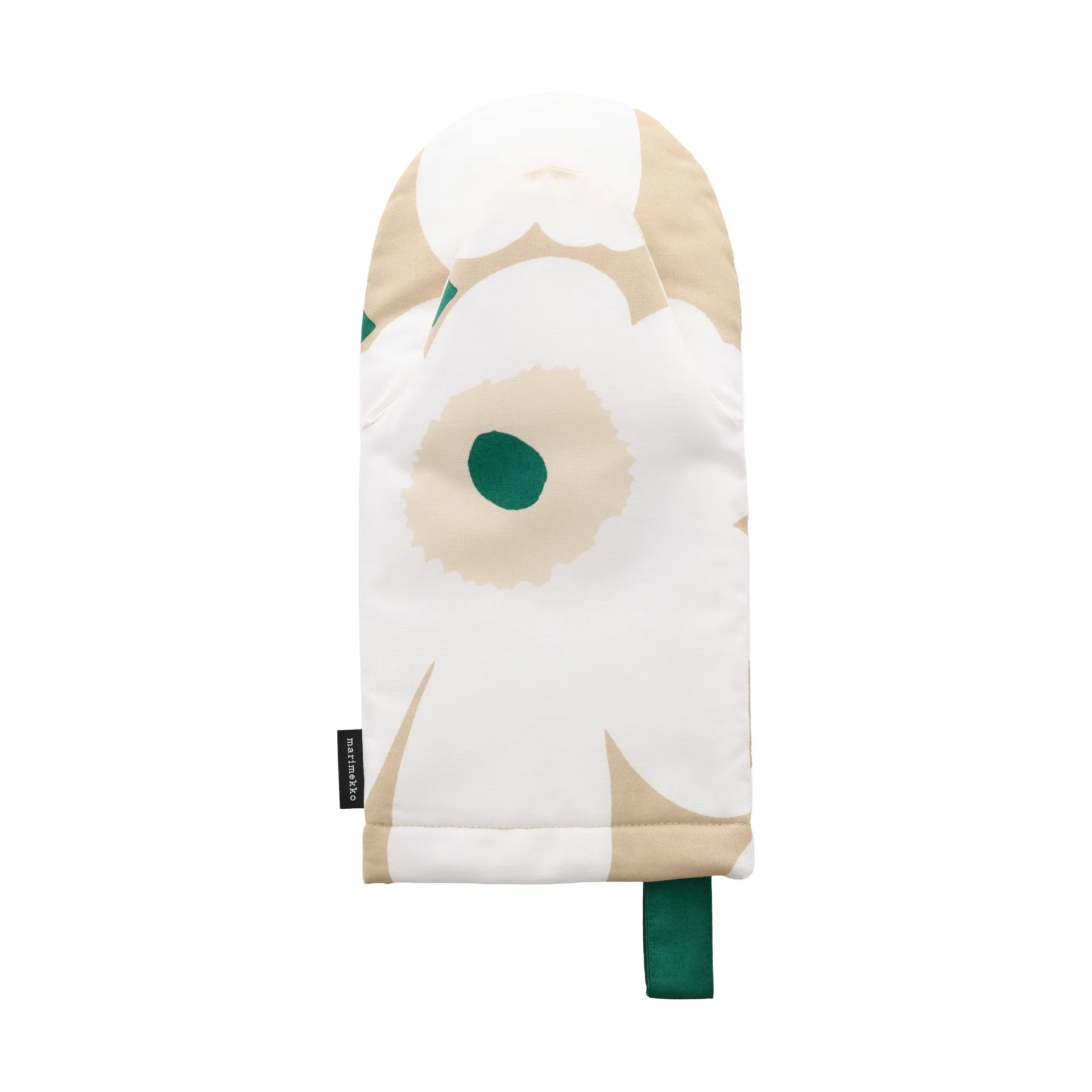 Pieni Unikko grytvante, Sand-white-hay-emerald Marimekko