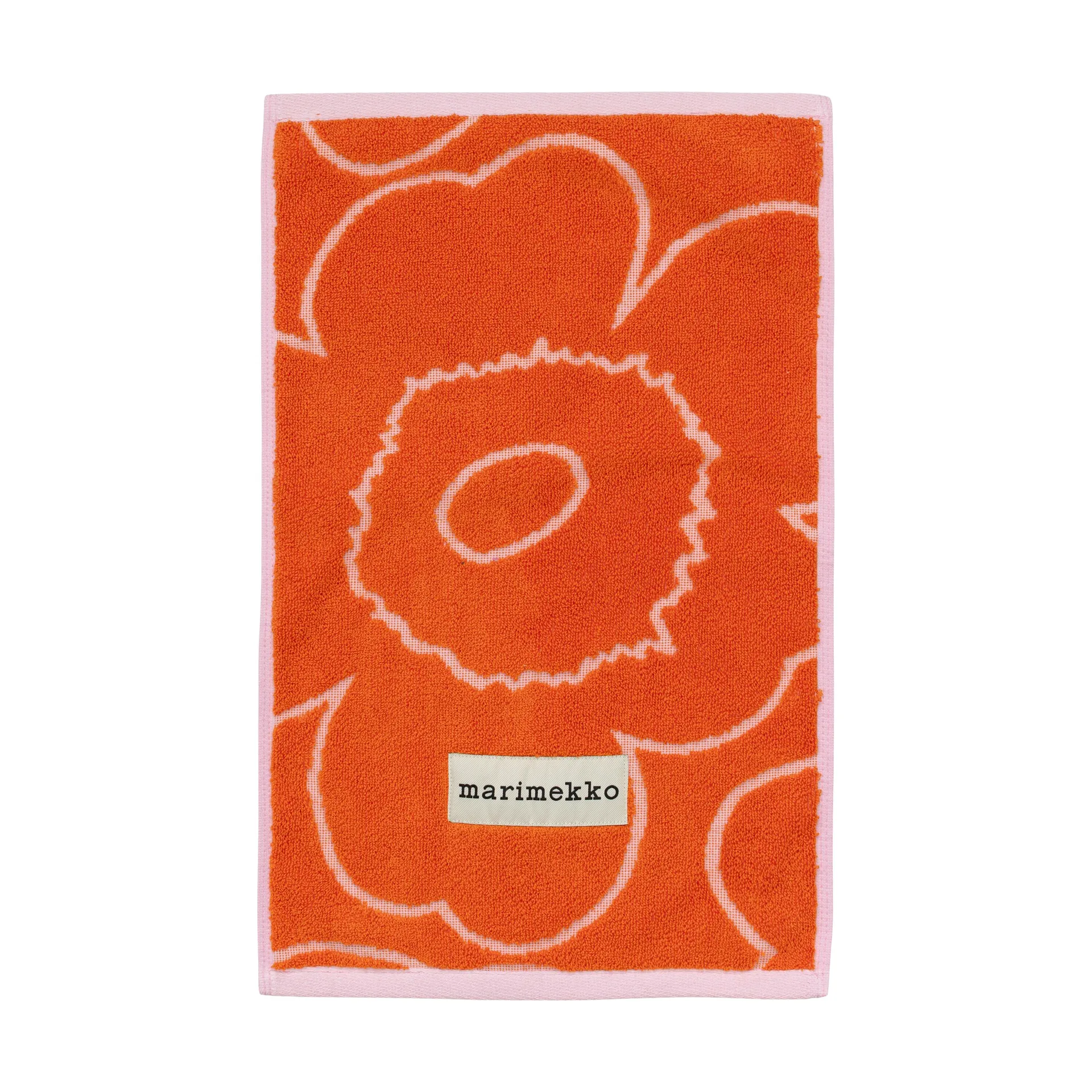 Piirto Unikko gästhandduk 30x50 cm, Burnt orange-pink Marimekko