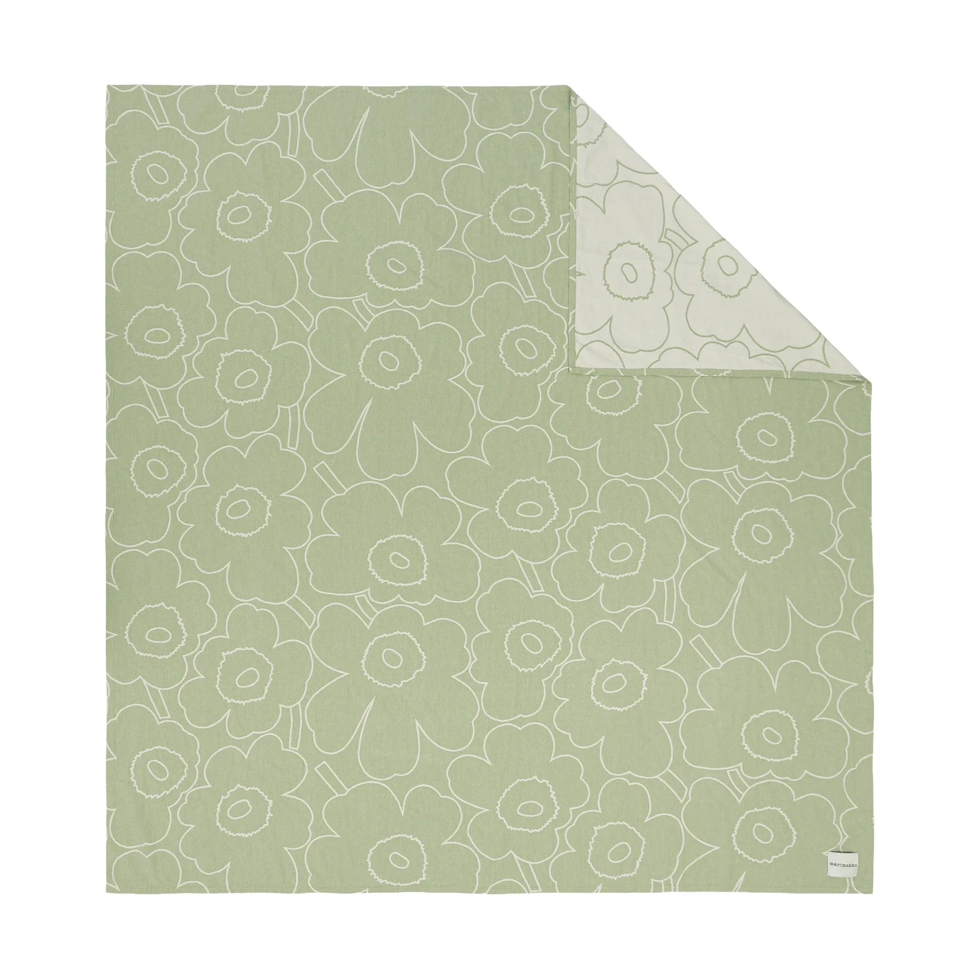 Piirto Unikko överkast 260x260 cm, Pear-off white Marimekko