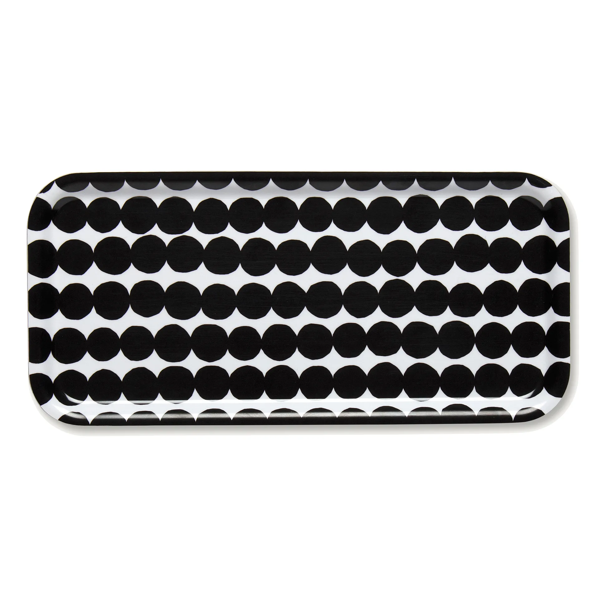 Räsymatto bricka 15x32 cm, Svart-vit Marimekko