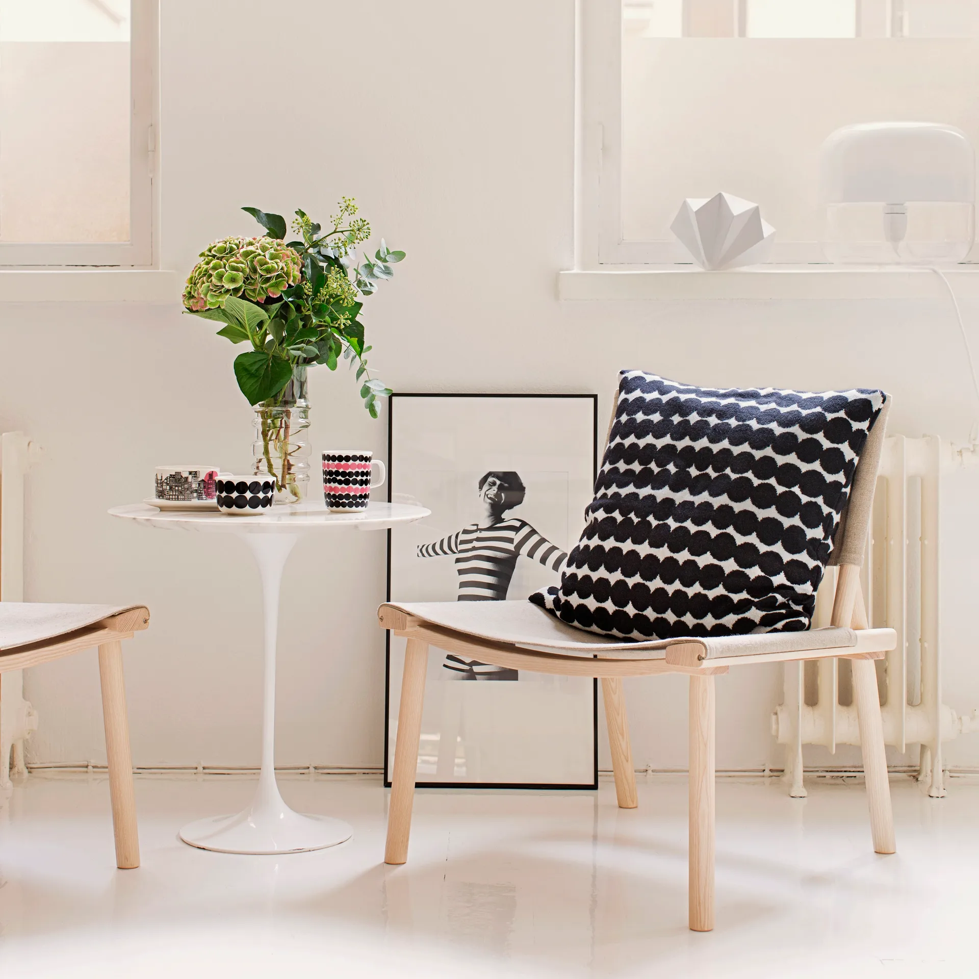 Räsymatto skål 2,5 dl, svart-vit Marimekko