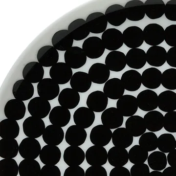 Räsymatto tallrik 20 cm, 6-pack svart-vit - Marimekko