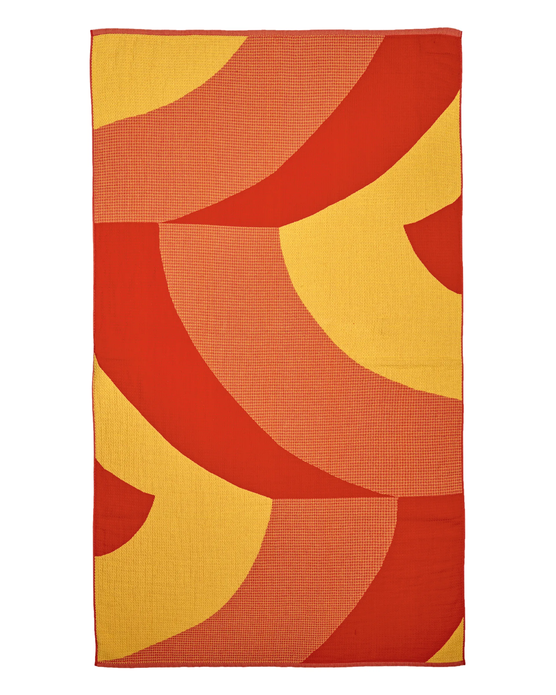 Savanni strandhandduk 100x180 cm, Röd-gul Marimekko