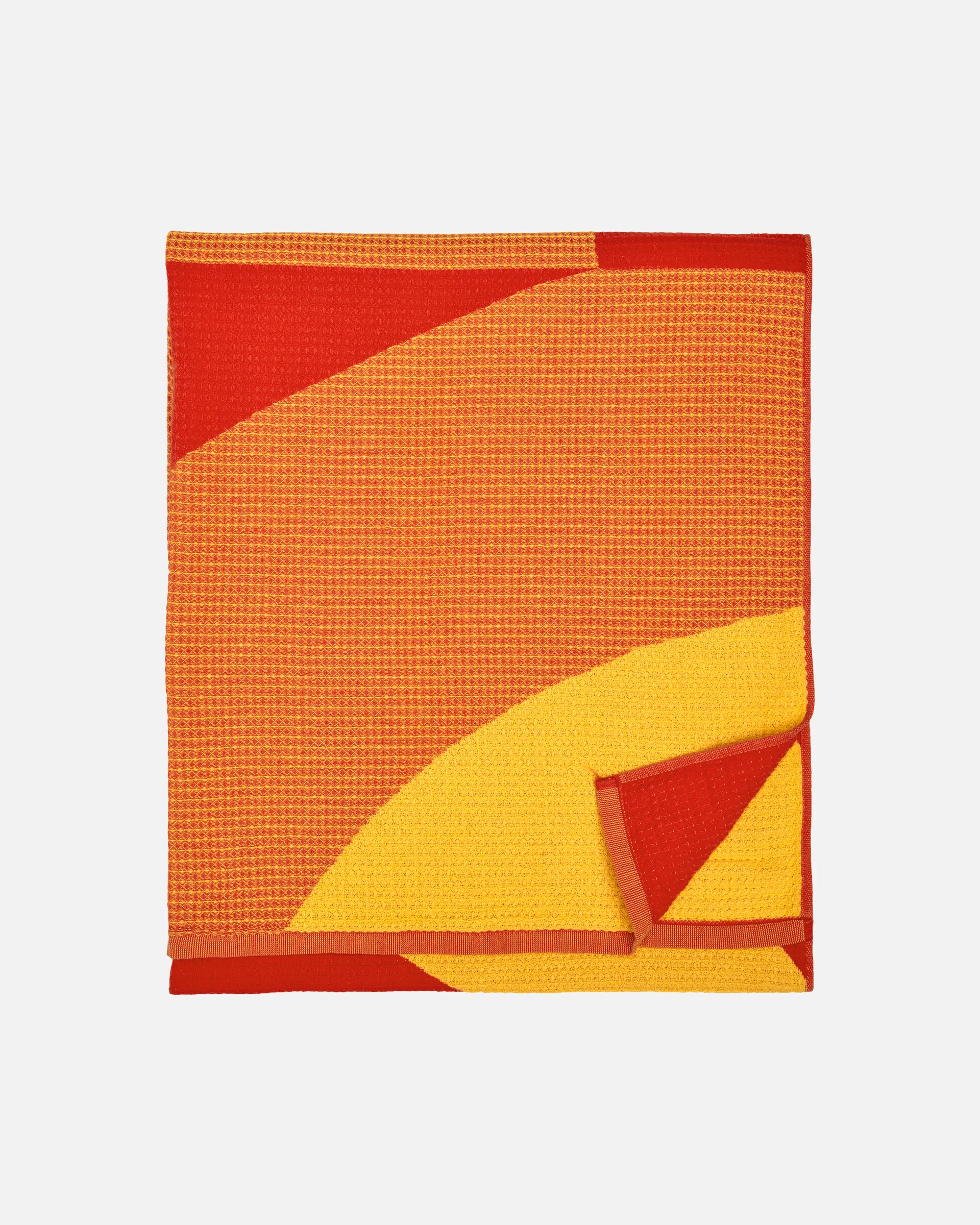 Savanni strandhandduk 100x180 cm, Röd-gul Marimekko
