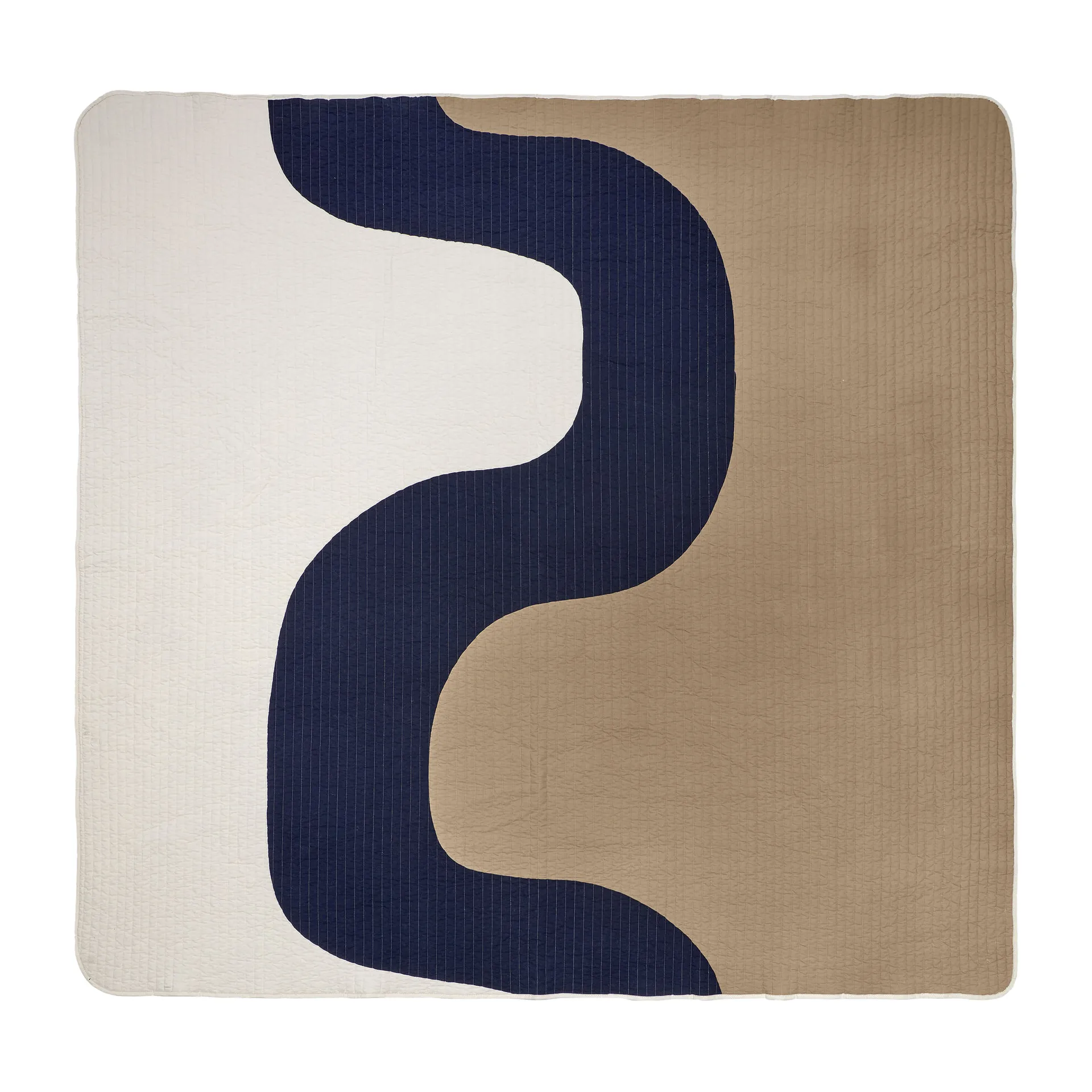 Seireeni överkast 234x260 cm, Beige-mörkblå-naturvit Marimekko