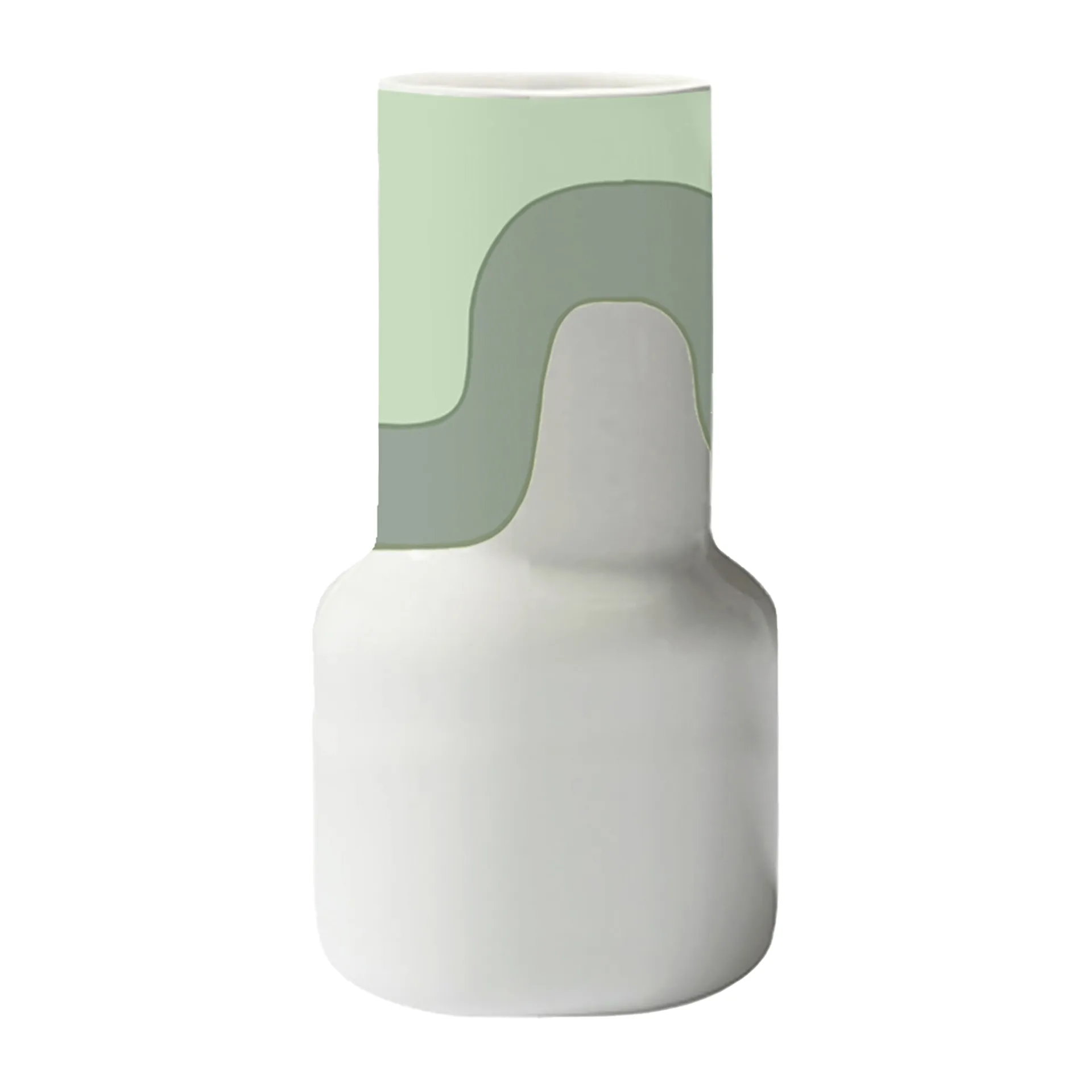 Seireeni vas 25 cm, Vit-mint-mossgrön Marimekko
