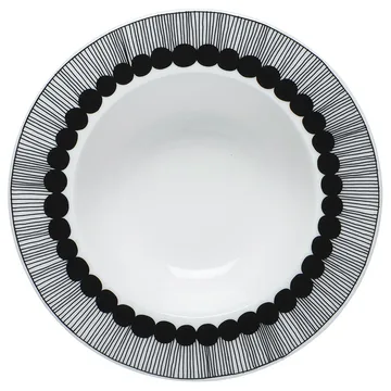 Siirtolapuutarha djup tallrik Ø 20 cm - svart-vit - Marimekko