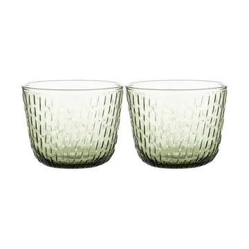Syksy dricksglas 2 dl 2-pack - Olive - Marimekko