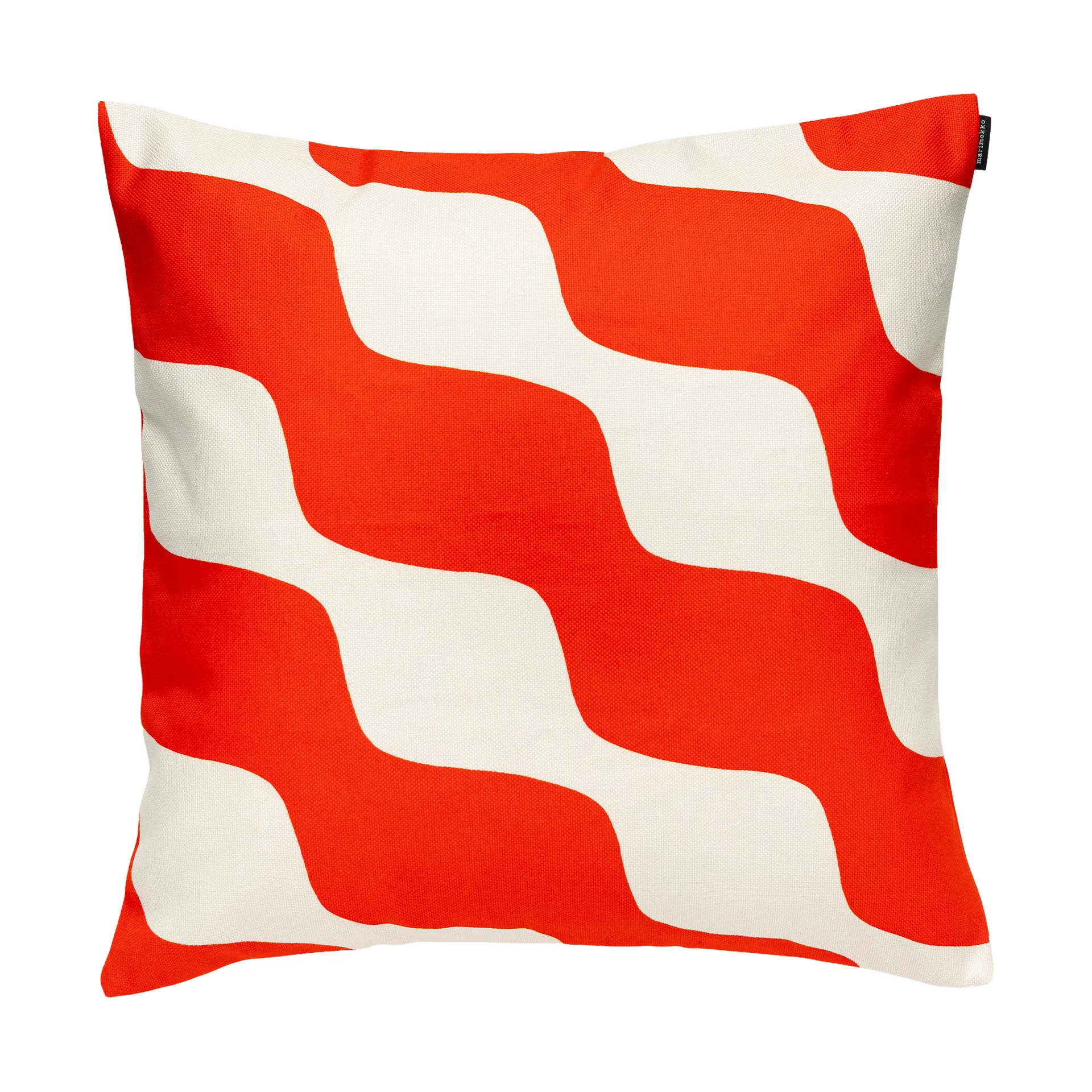 Taifuuni kuddfordral, Natural white, orange red, 50x50 cm Marimekko