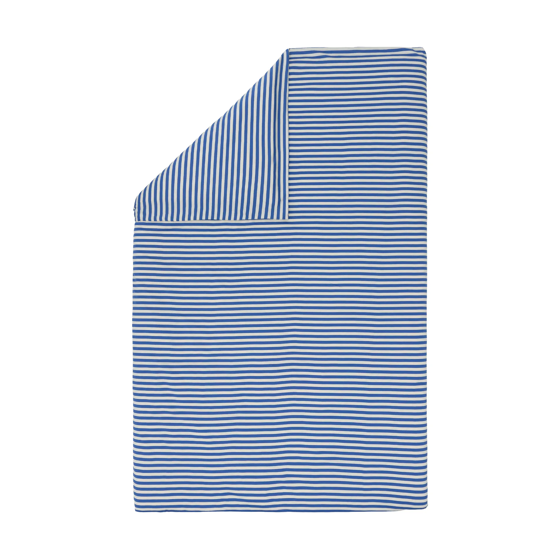 Tasaraita påslakan 150x210 cm, Off white-blue Marimekko