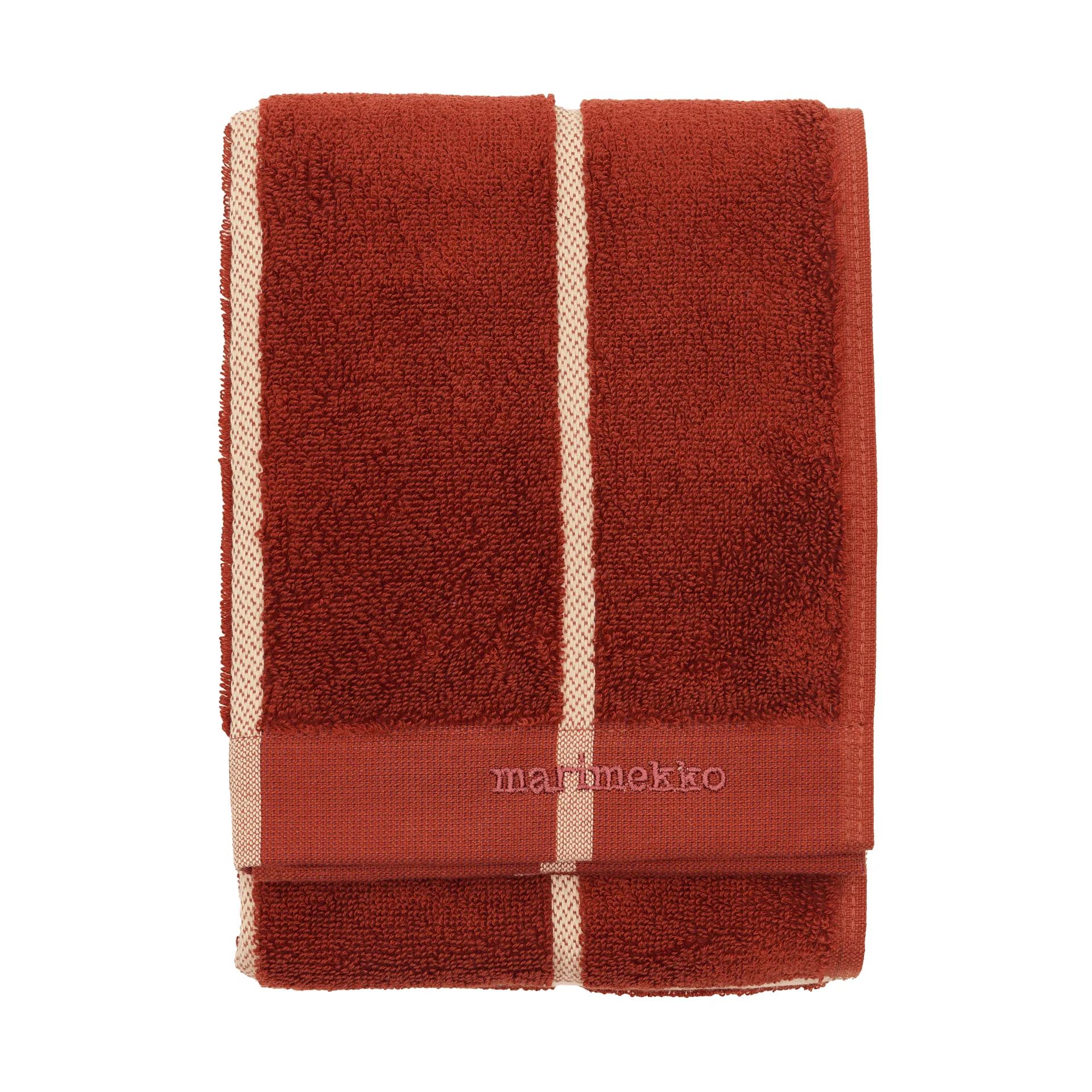 Tiiliskivi handduk 50x70 cm, Brick-plum-hay Marimekko