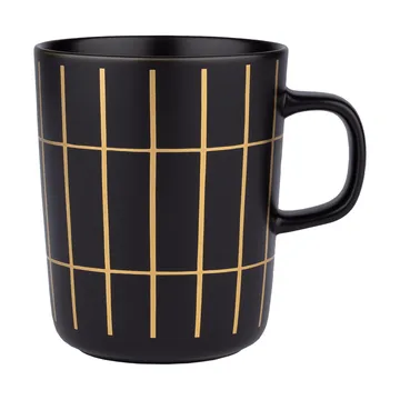 Tiiliskivi metal mugg 25 cl - Black-gold - Marimekko