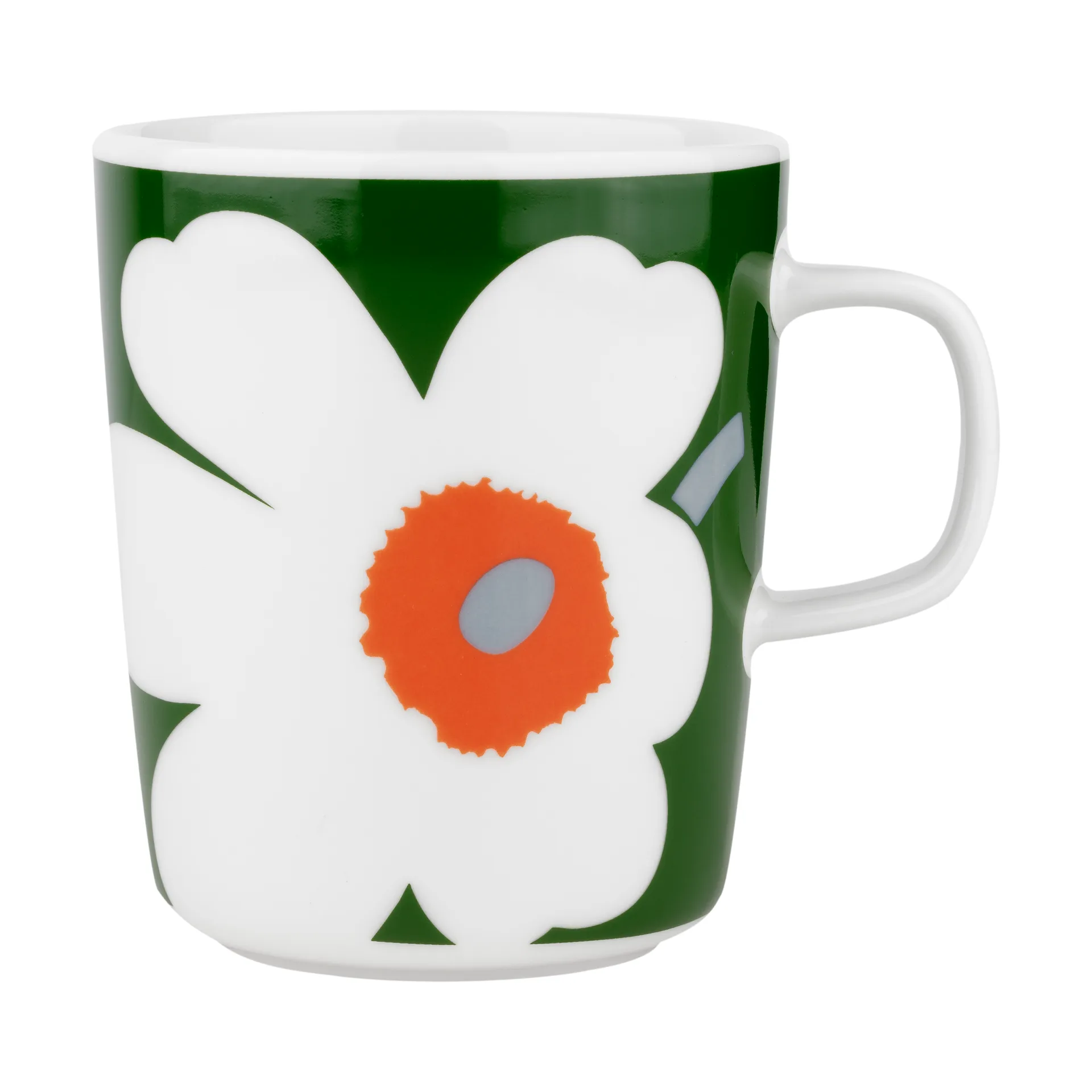 Unikko 60-årsjubileum mugg 25 cl, White-green-orange Marimekko