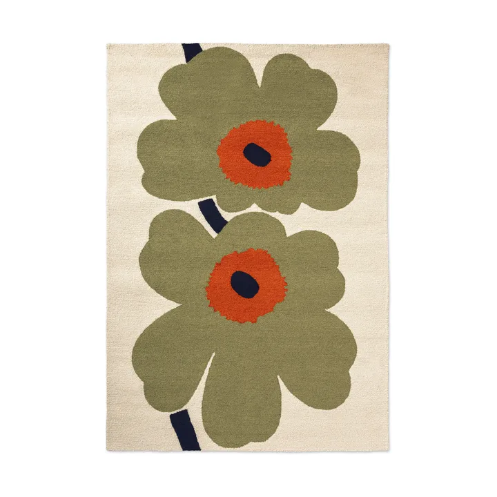 Unikko anniversary matta outdoor - Dusty green, 160x230 cm - Marimekko
