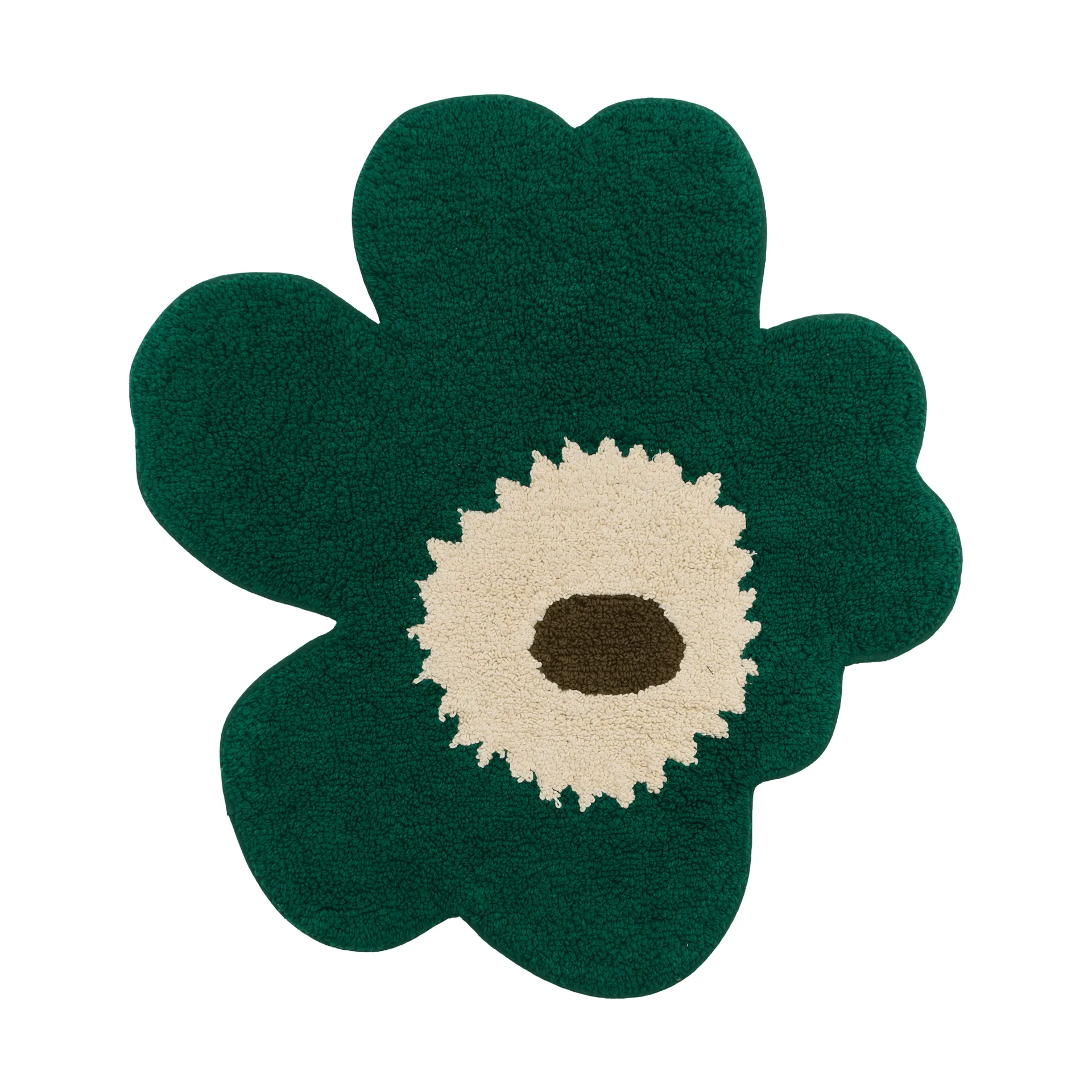 Unikko badrumsmatta 73x74 cm, Emerald-off white-mole Marimekko