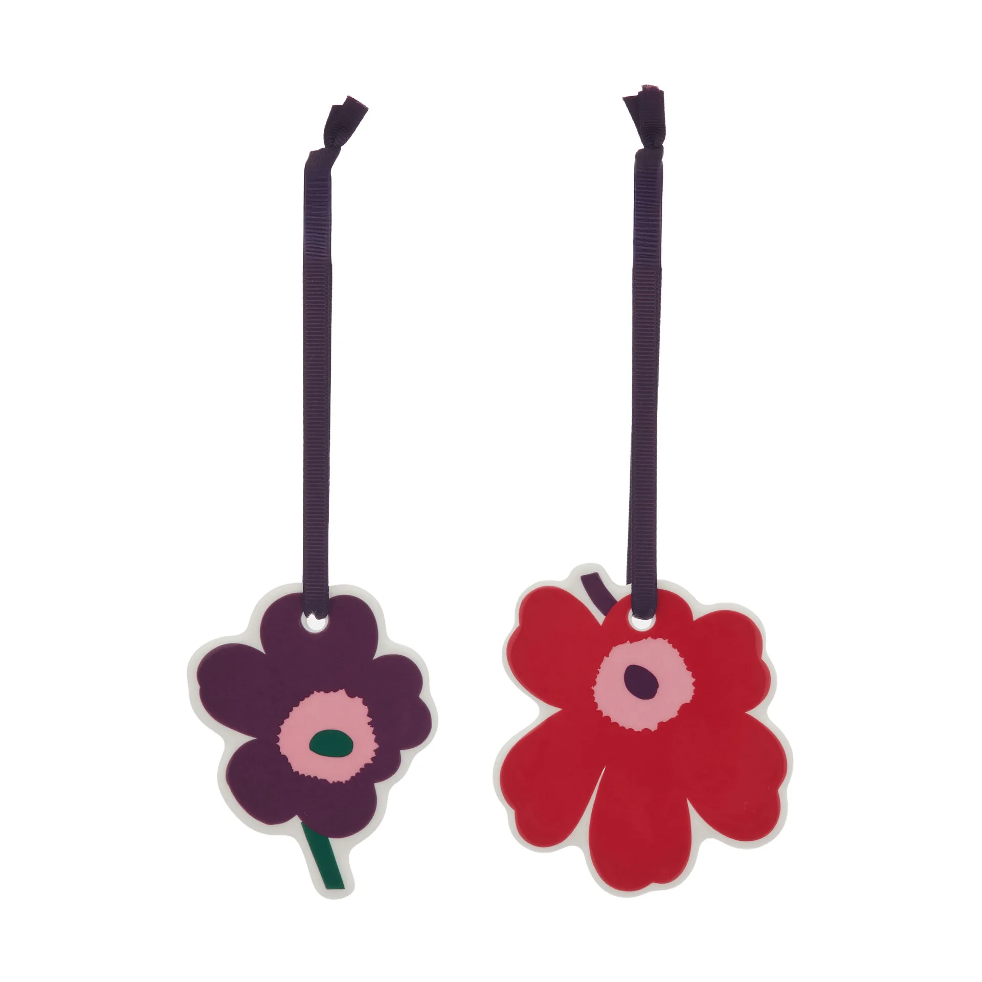 Unikko dekorationshänge, Cranberry-pink-plum, 2-delar Marimekko