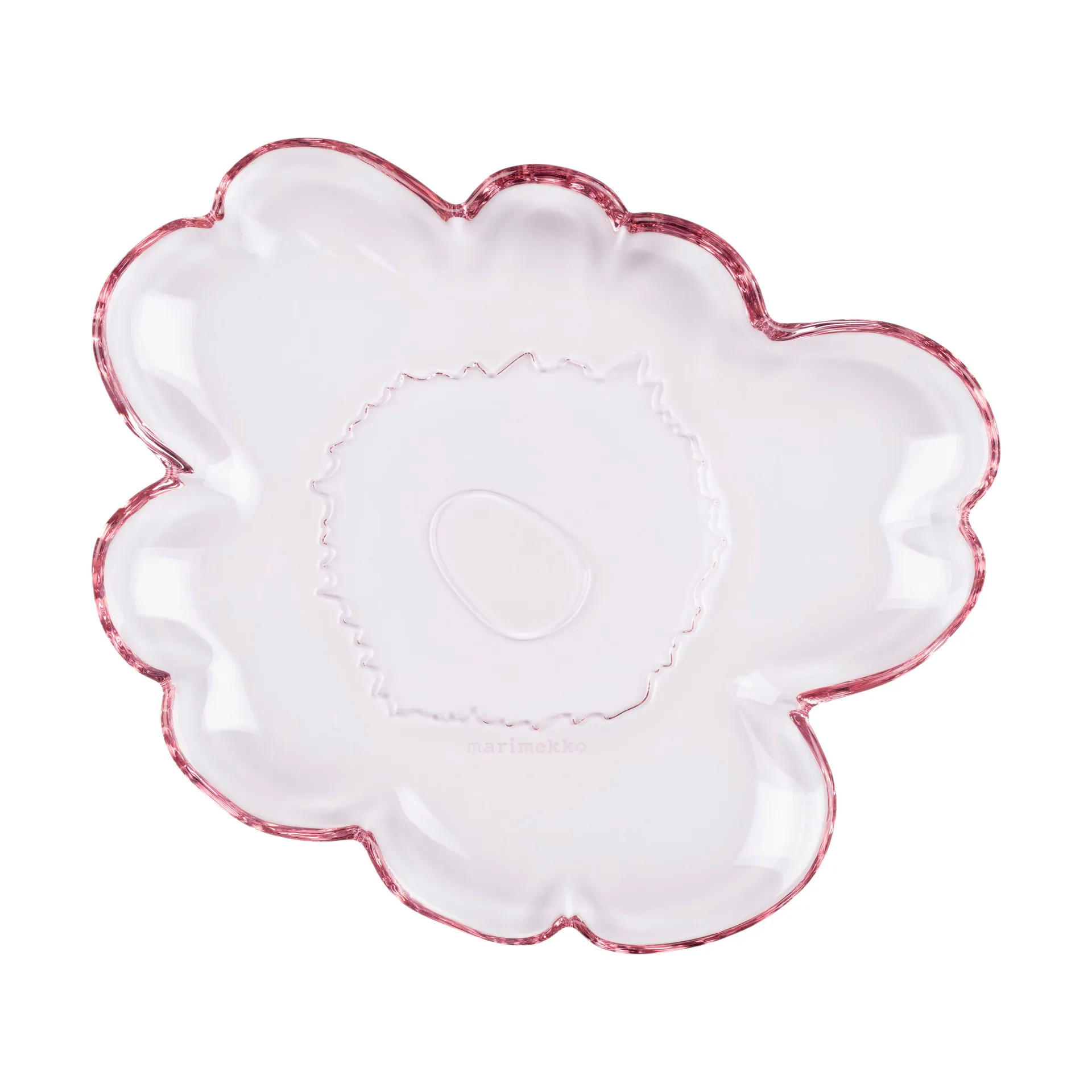 Unikko glasfat 20 cm, Light pink Marimekko
